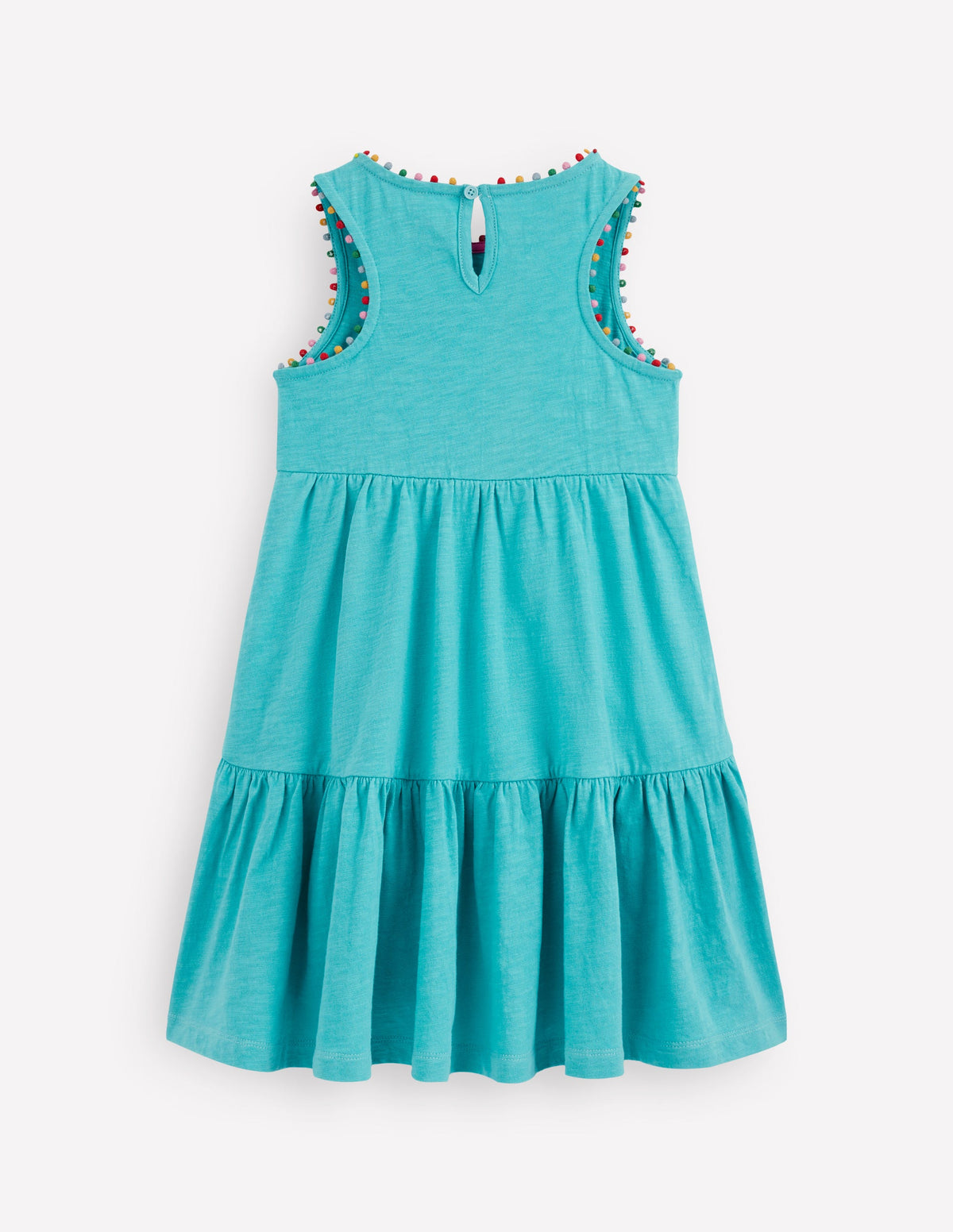 Ali Jerseykleid mit Bommelbesatz-Karibikblau - Image 2