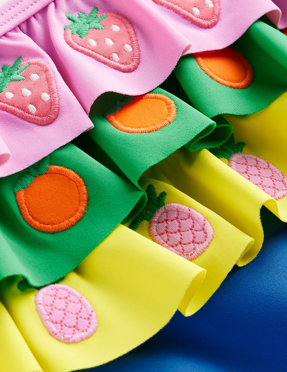 Lila Badeanzug mit einem Träger-Bunt, Früchte - Image 3