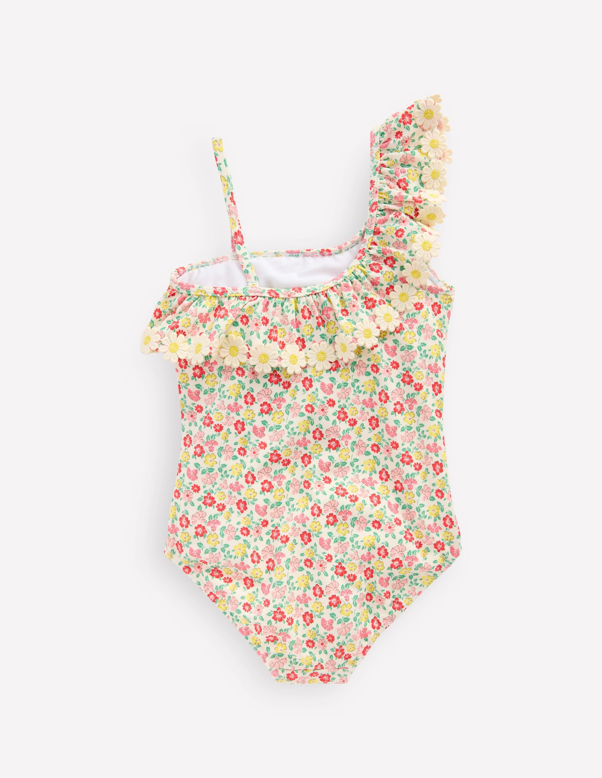 Lila Badeanzug mit einem Träger-Bunt Sommer Blumenbeet - Image 2