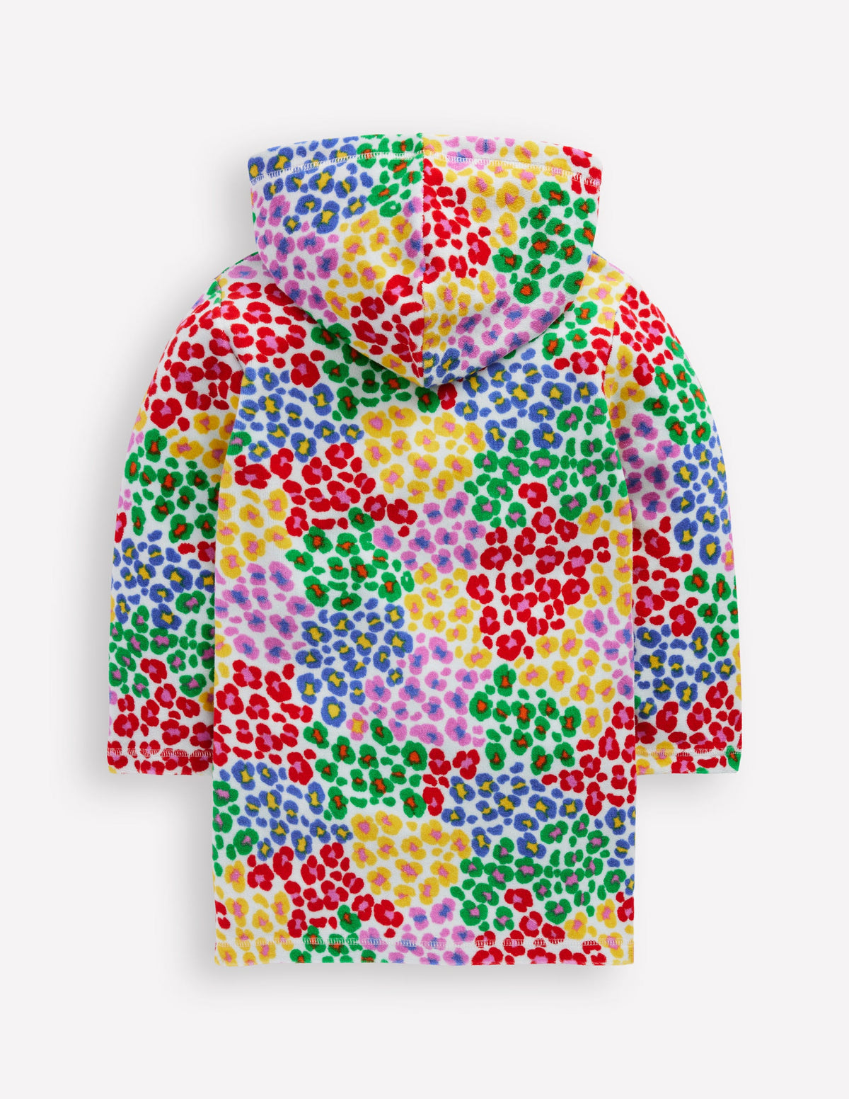 Romie Frottee-Badeponcho mit Reißverschluss-Bunt, Regenbogenfarbenes Leopardenmuster - Image 2
