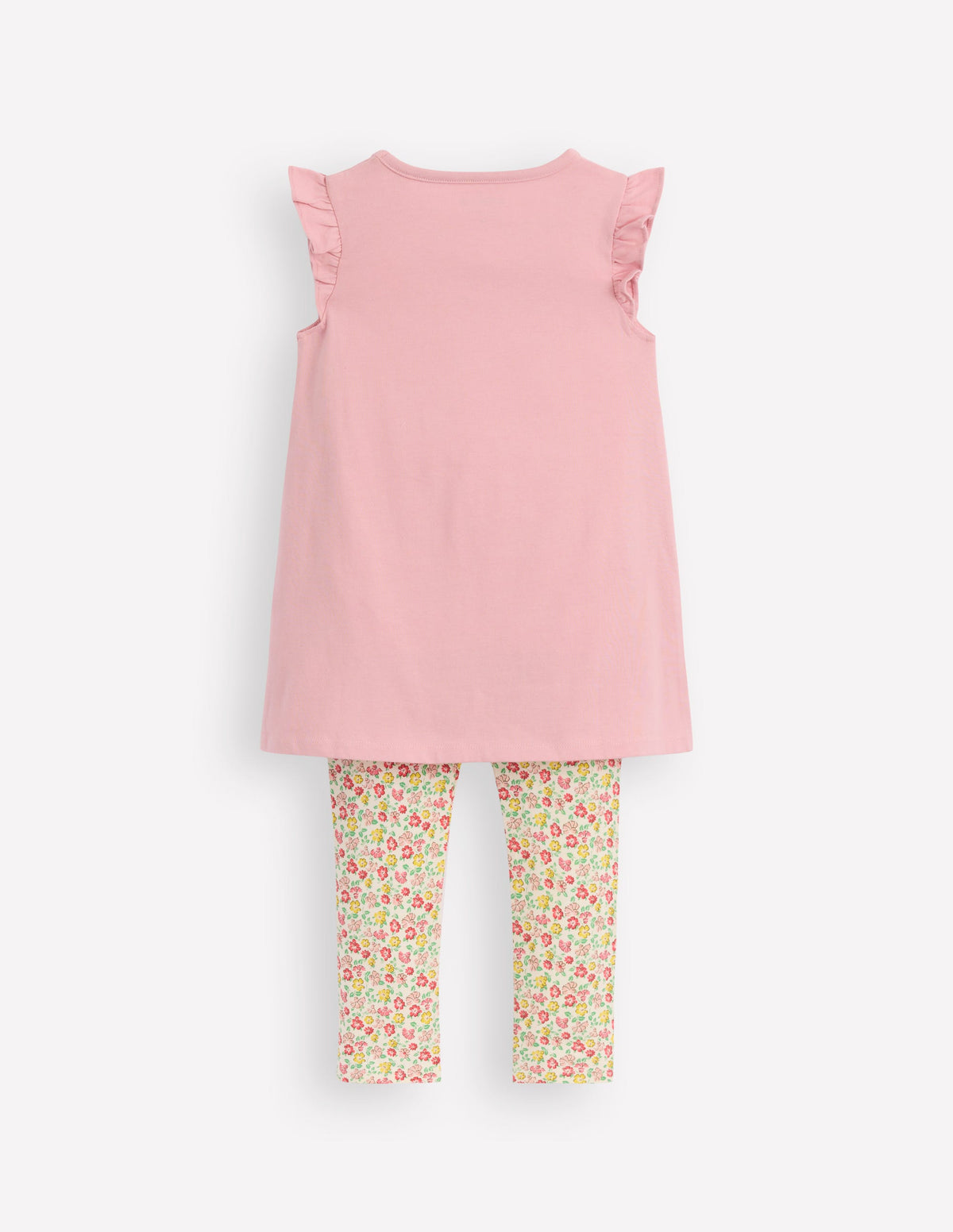 Ensemble avec tunique à manches volantées-Fées rose vintage-2