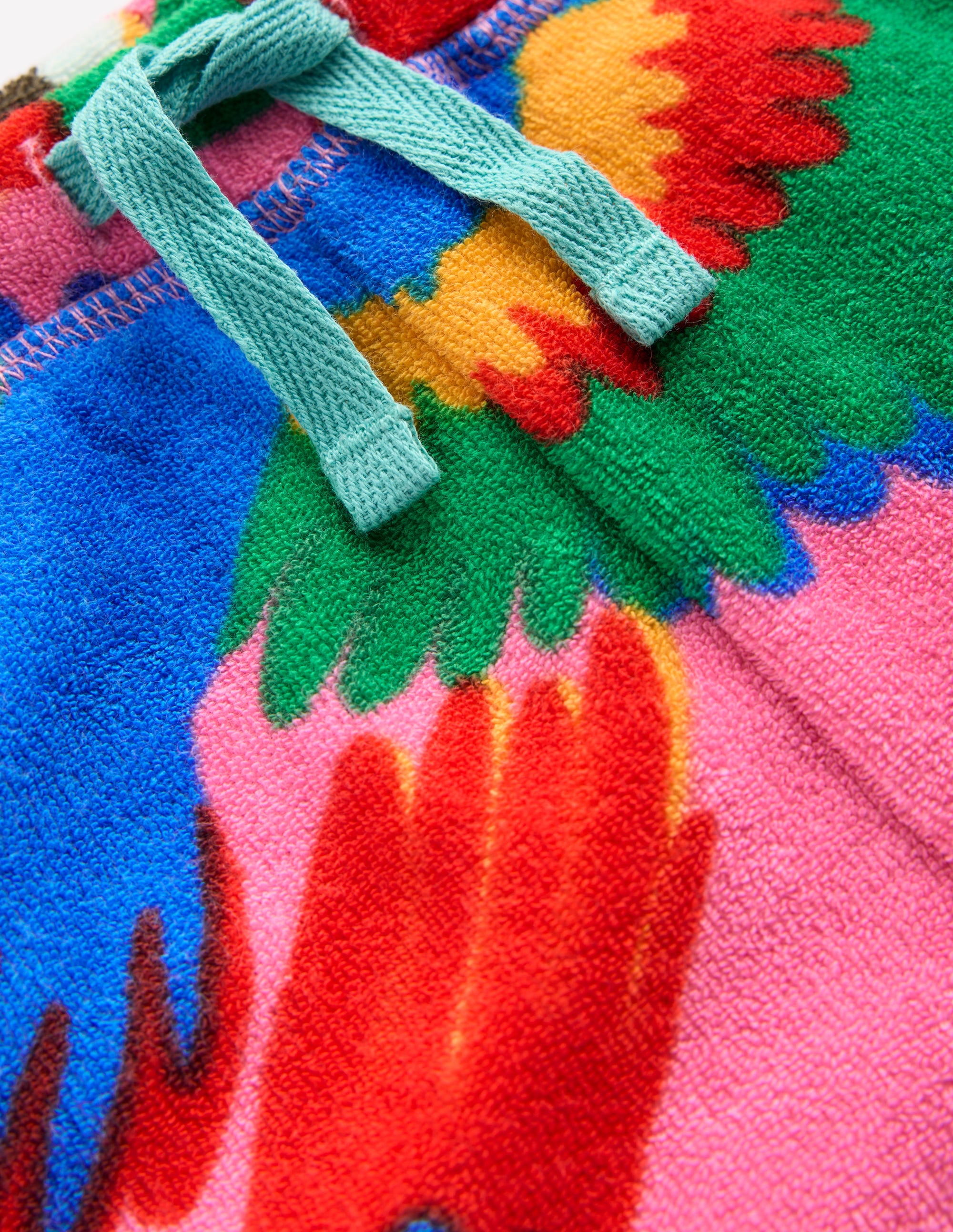 Gemusterte Frottee-Shorts-Bunt Regenbogen Papagei - Image 3
