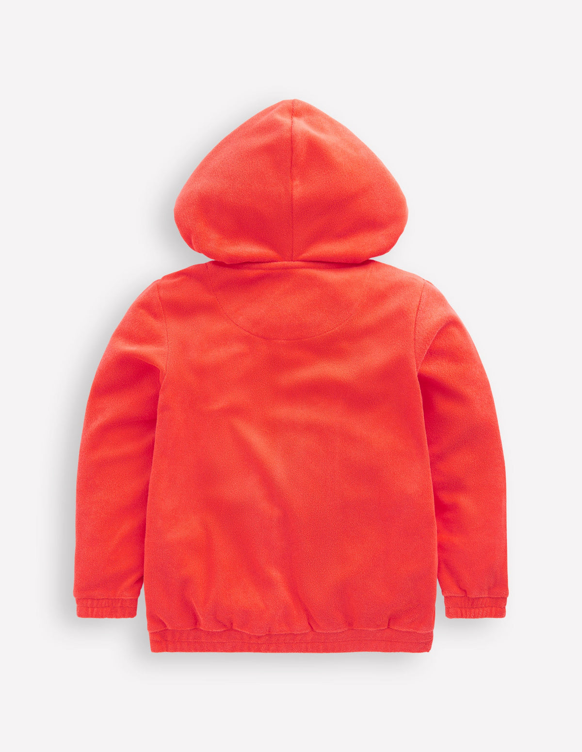 Sweat à capuche zippé en éponge-Fleurs orange corail-2