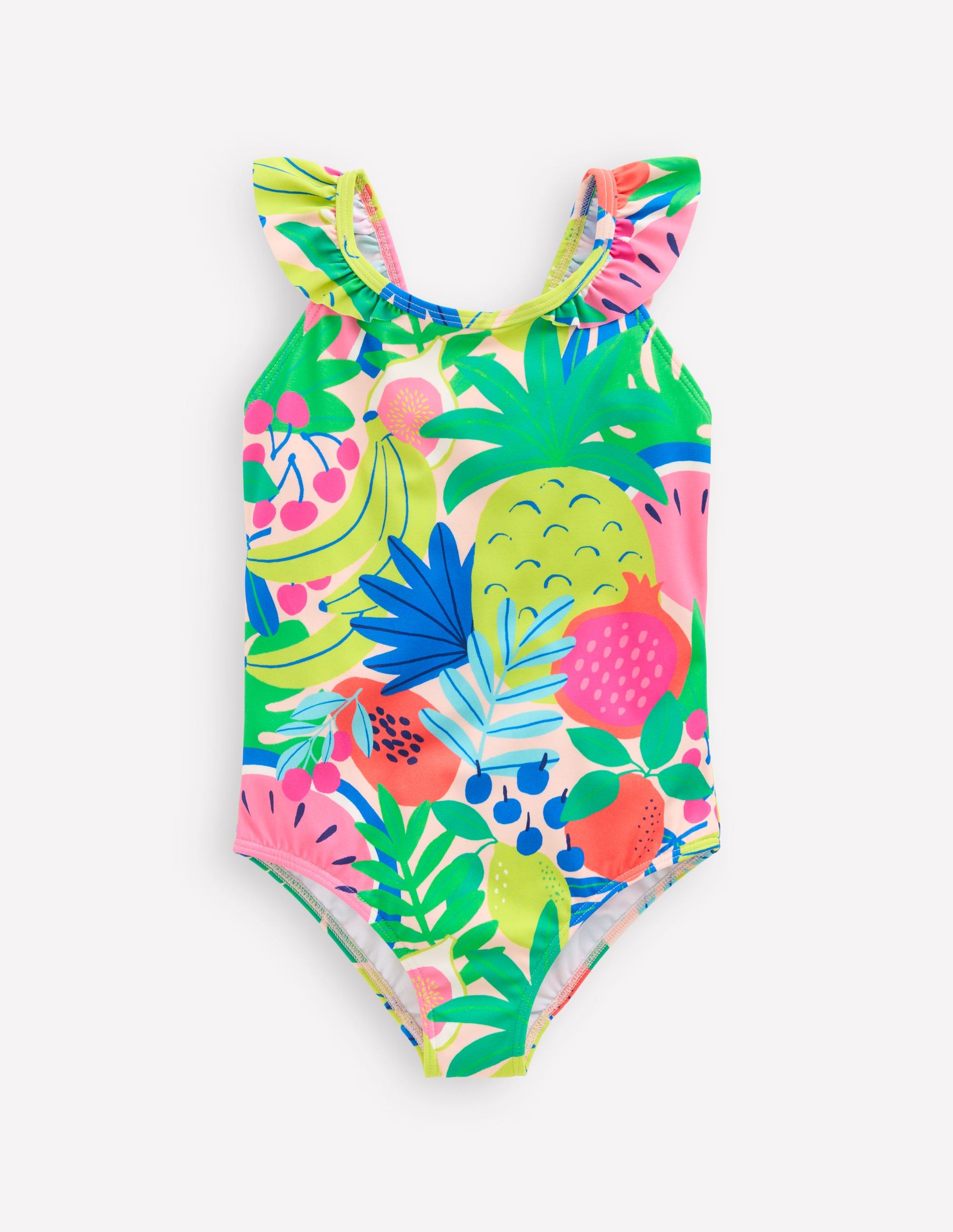 Maillot de bain Hallie à bretelles volantées-Fruit tropical multi-1