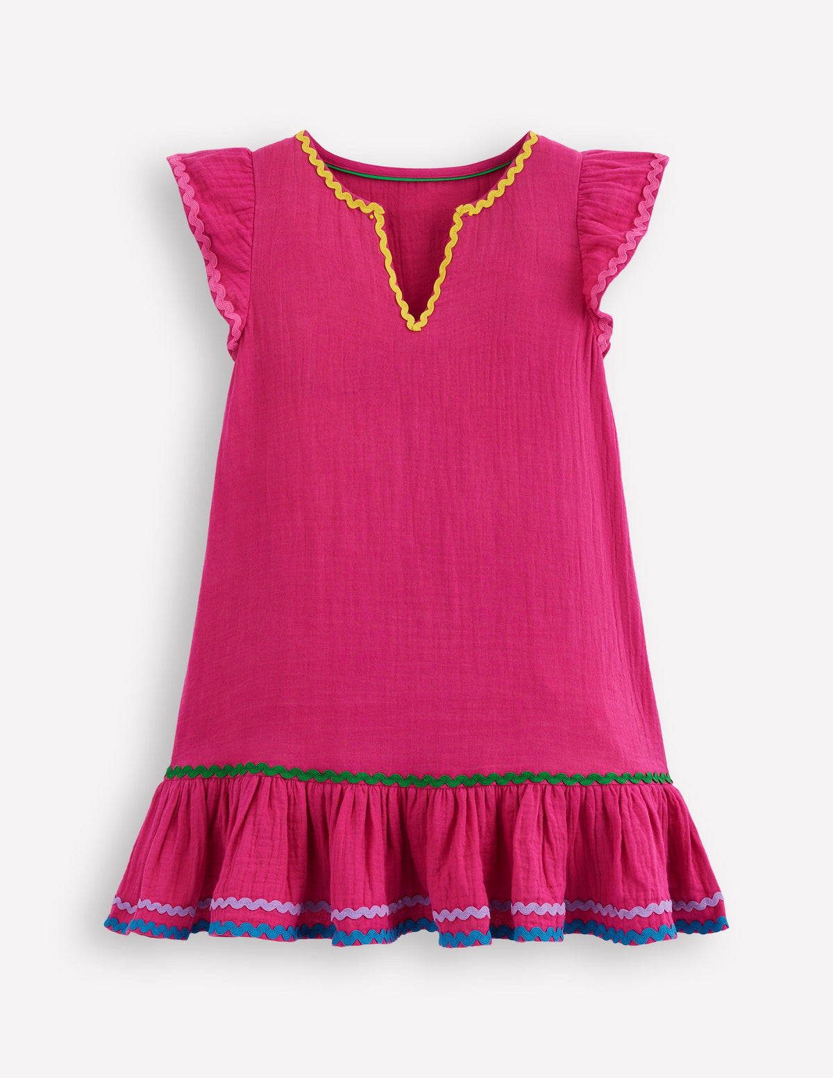 Emmy Gewebtes Strandkleid-Himbeerrosa - Image 1