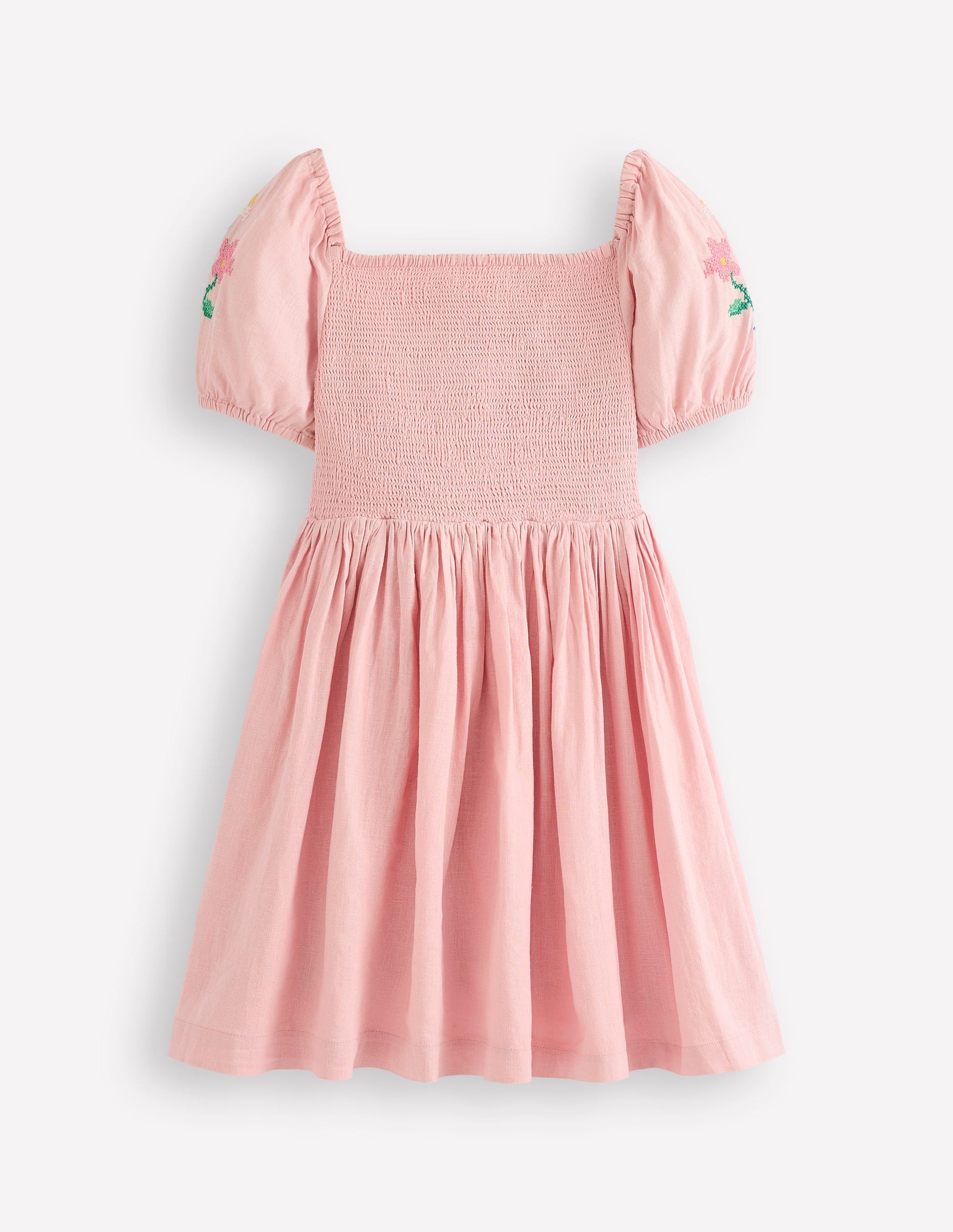 Robe Gwendolyn en coton et lin-Ivory Whales-2