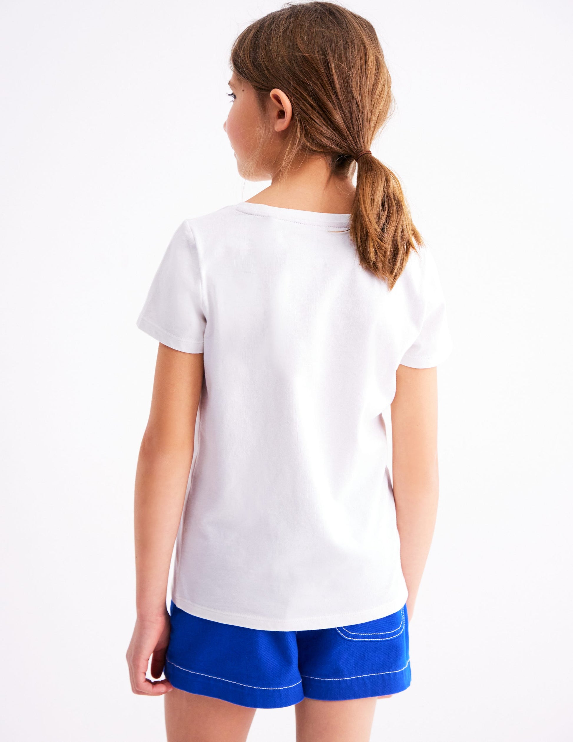 Bay Bouclé-T-Shirt-Weiß Vögel-3