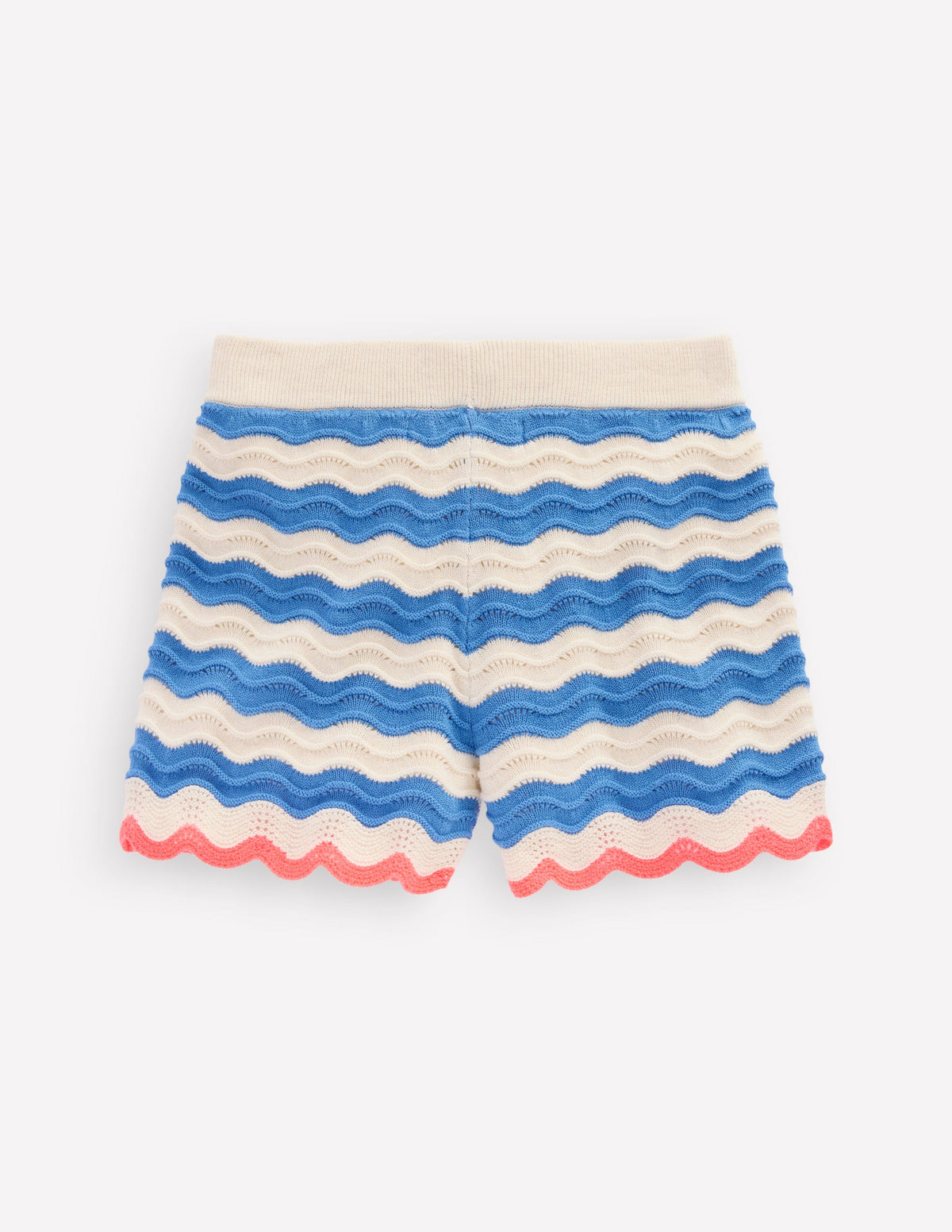 Strick-Shorts-Blau/Naturweiß Streifen - Image 2