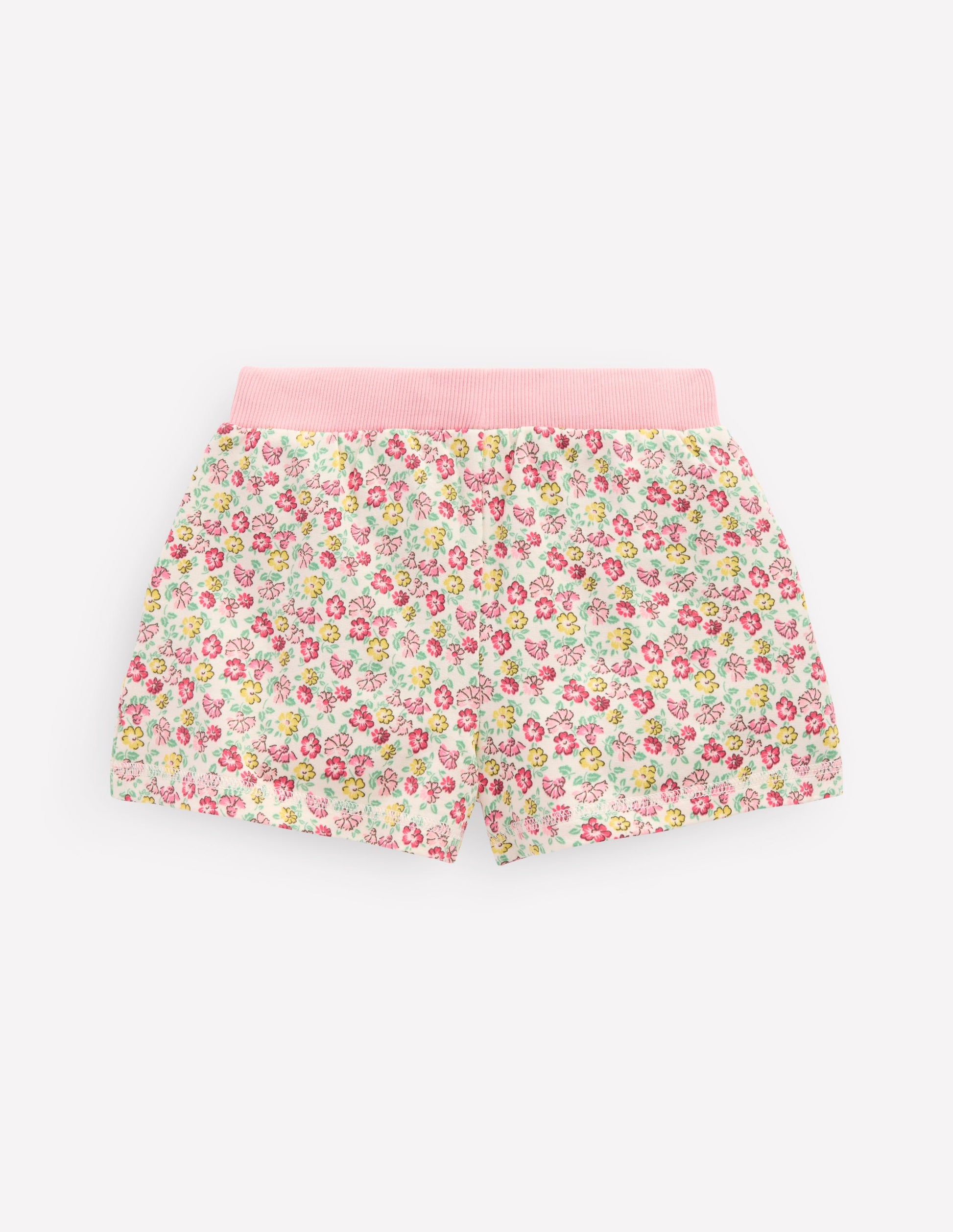 Bedruckte Jerseyshorts-Bunt Sommer Blumenbeet-2