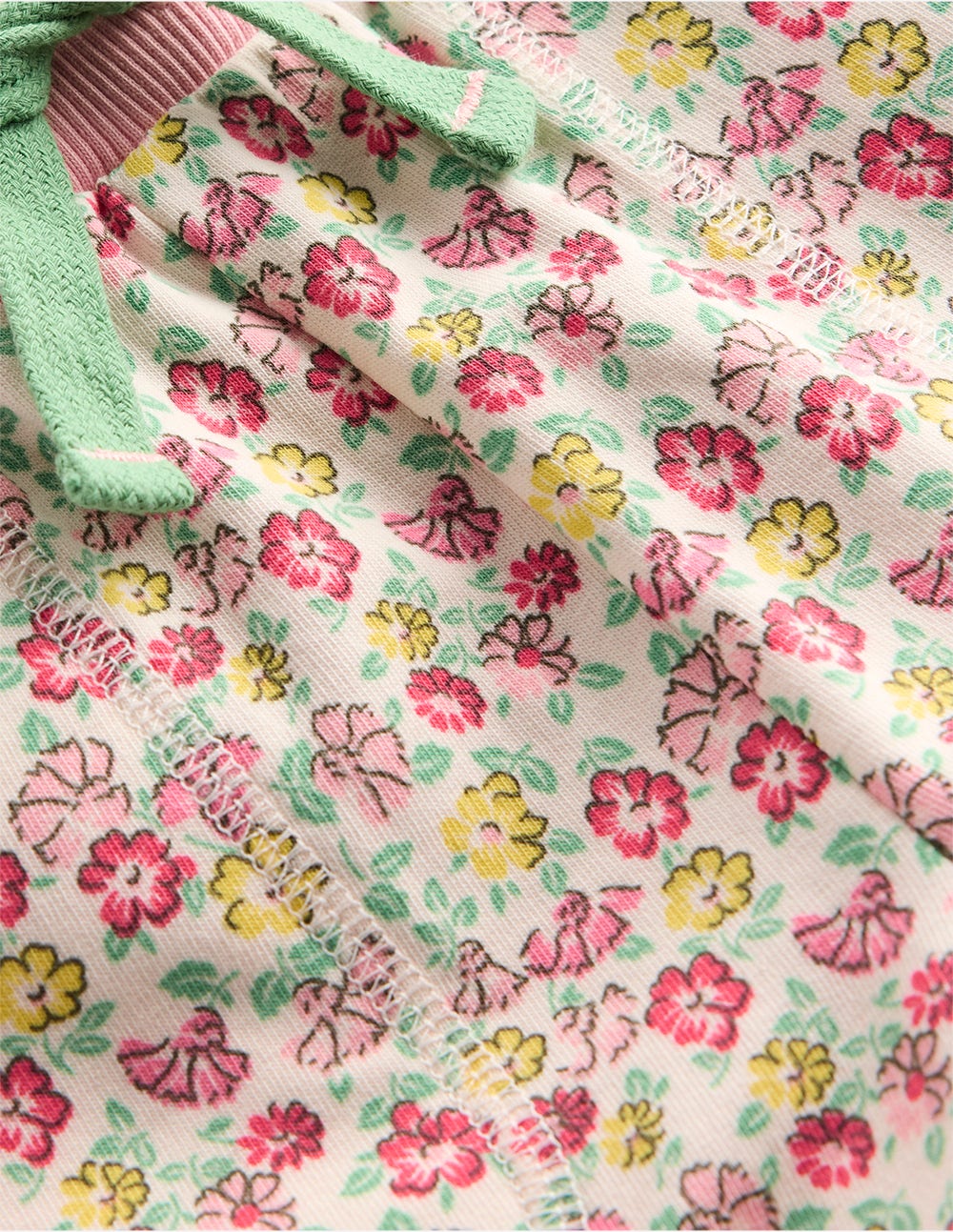 Bedruckte Jerseyshorts-Bunt Sommer Blumenbeet - Image 3