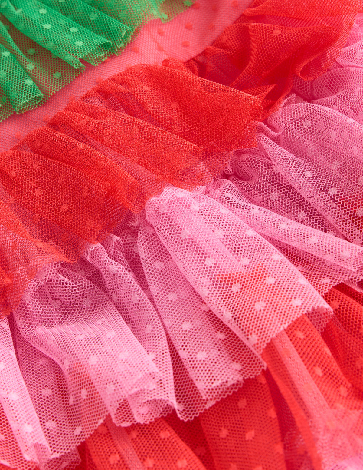 Robe fraise en tulle-Rouge/rose - Image 3