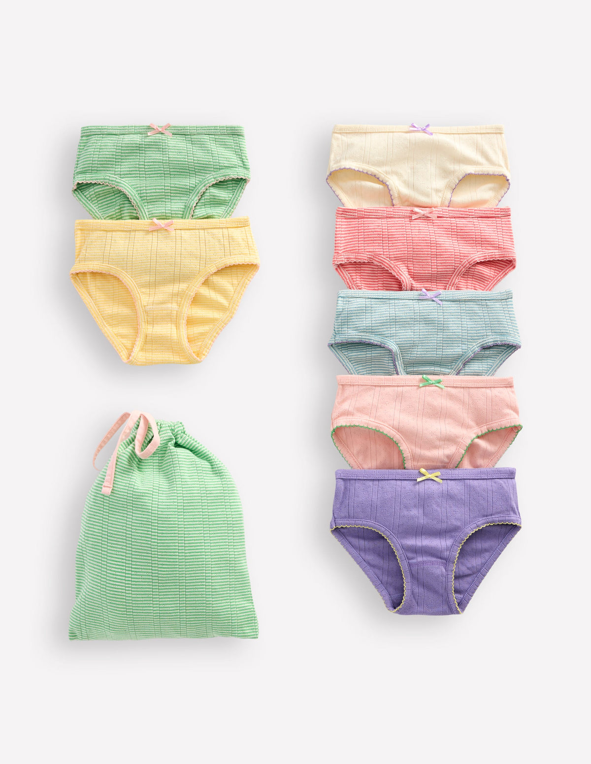 7 culottes-Rayure pointelle - Image 1