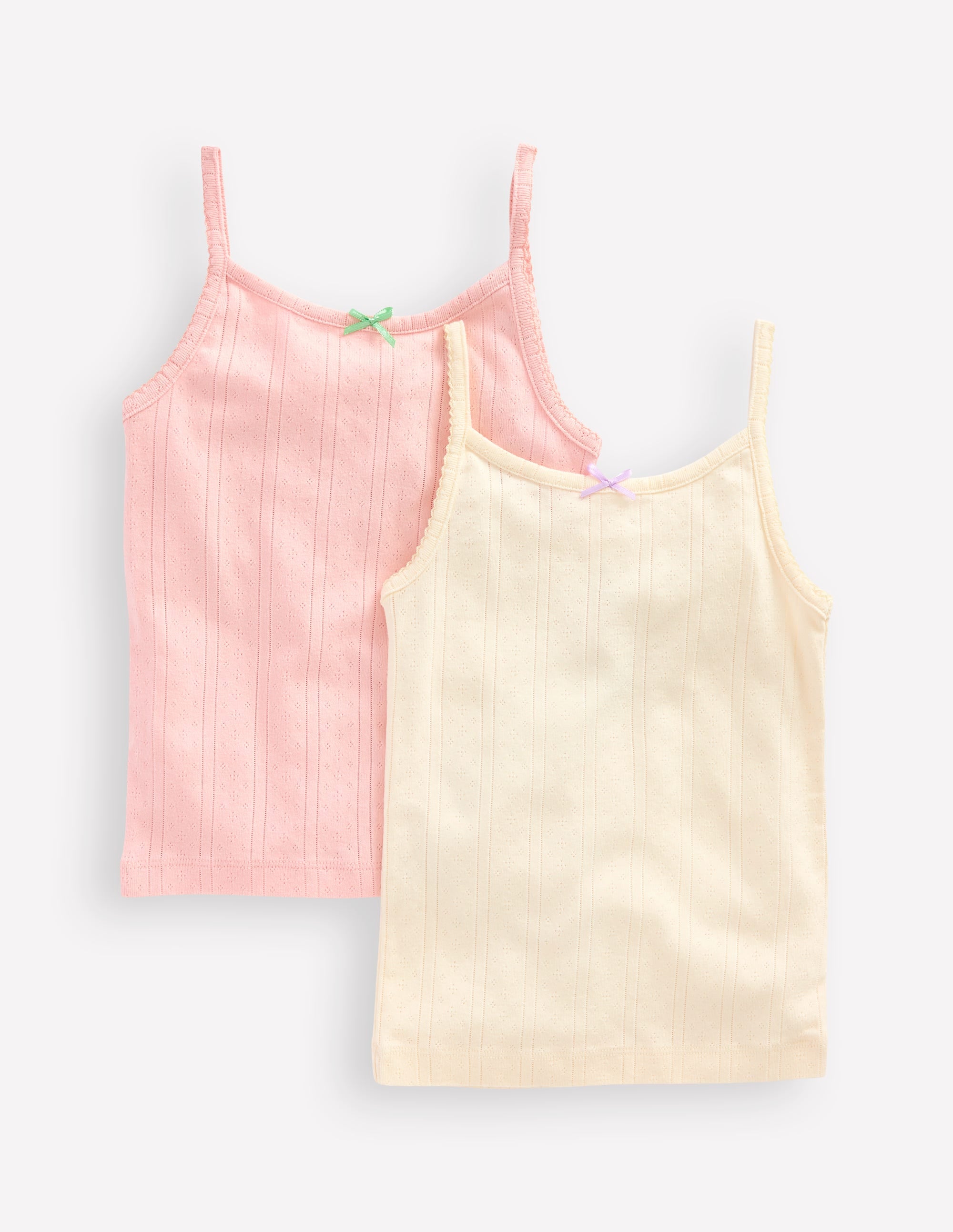 Baumwolltops im 2er-Pack-Pointelle-Streifen - Image 1