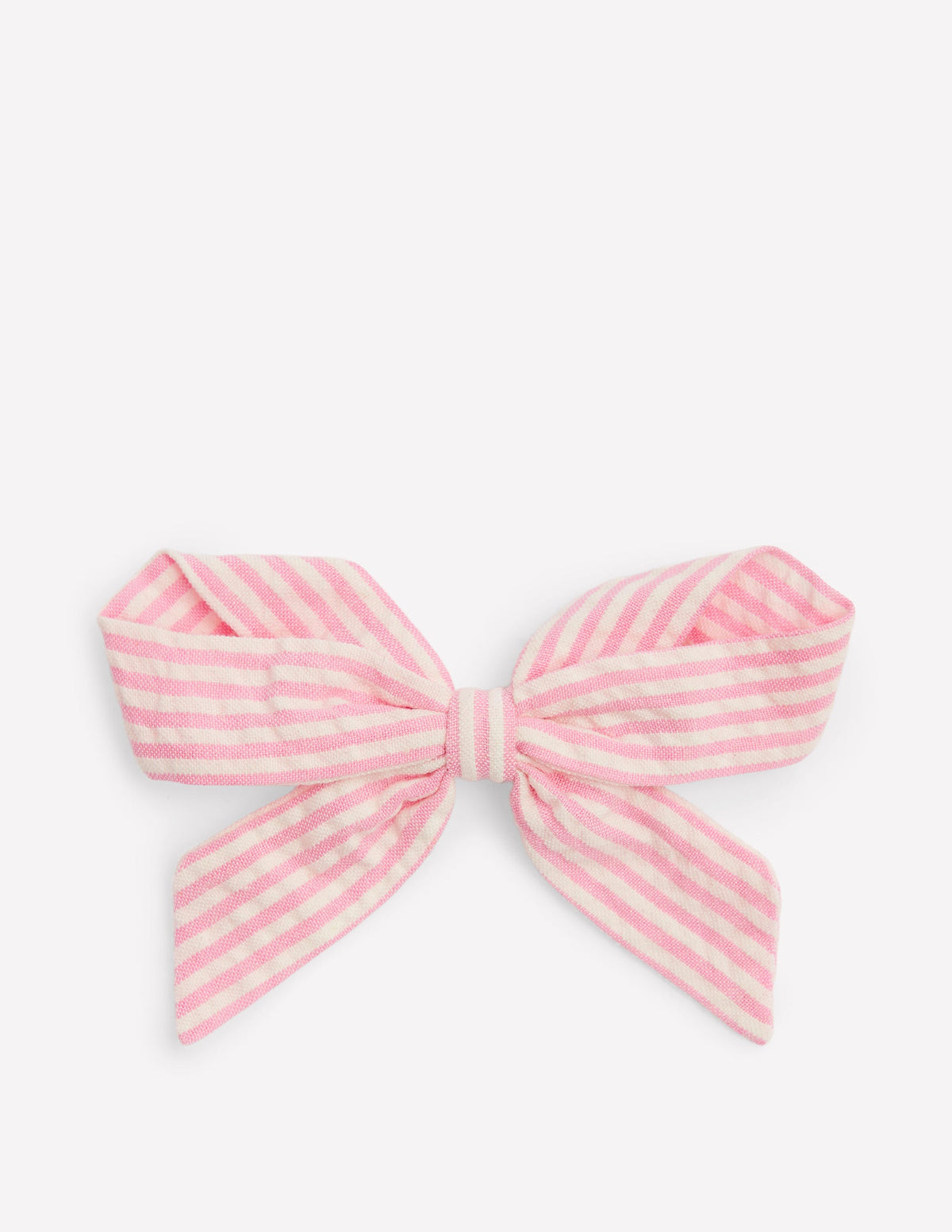 Gestreifte Haarschleife-Rosa Drillich - Image 1