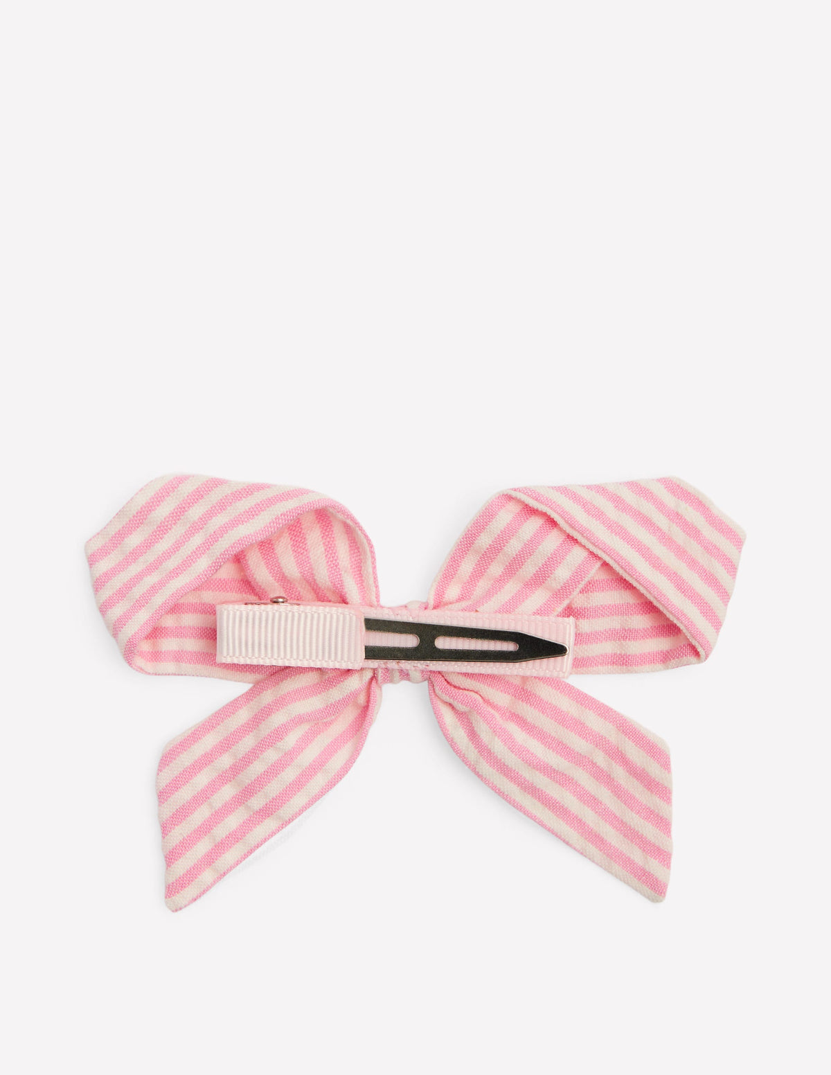 Gestreifte Haarschleife-Rosa Drillich - Image 2