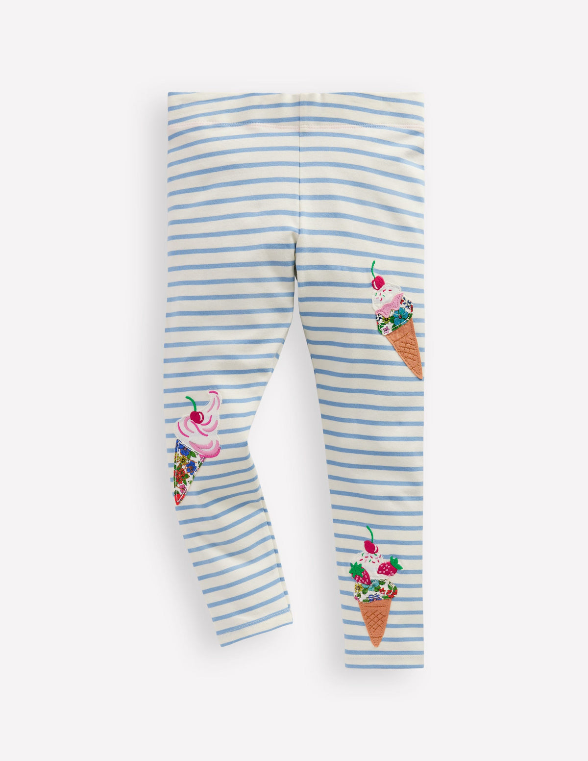 Leggings mit Applikationen-Vintage-Blau Eis Streifen - Image 1
