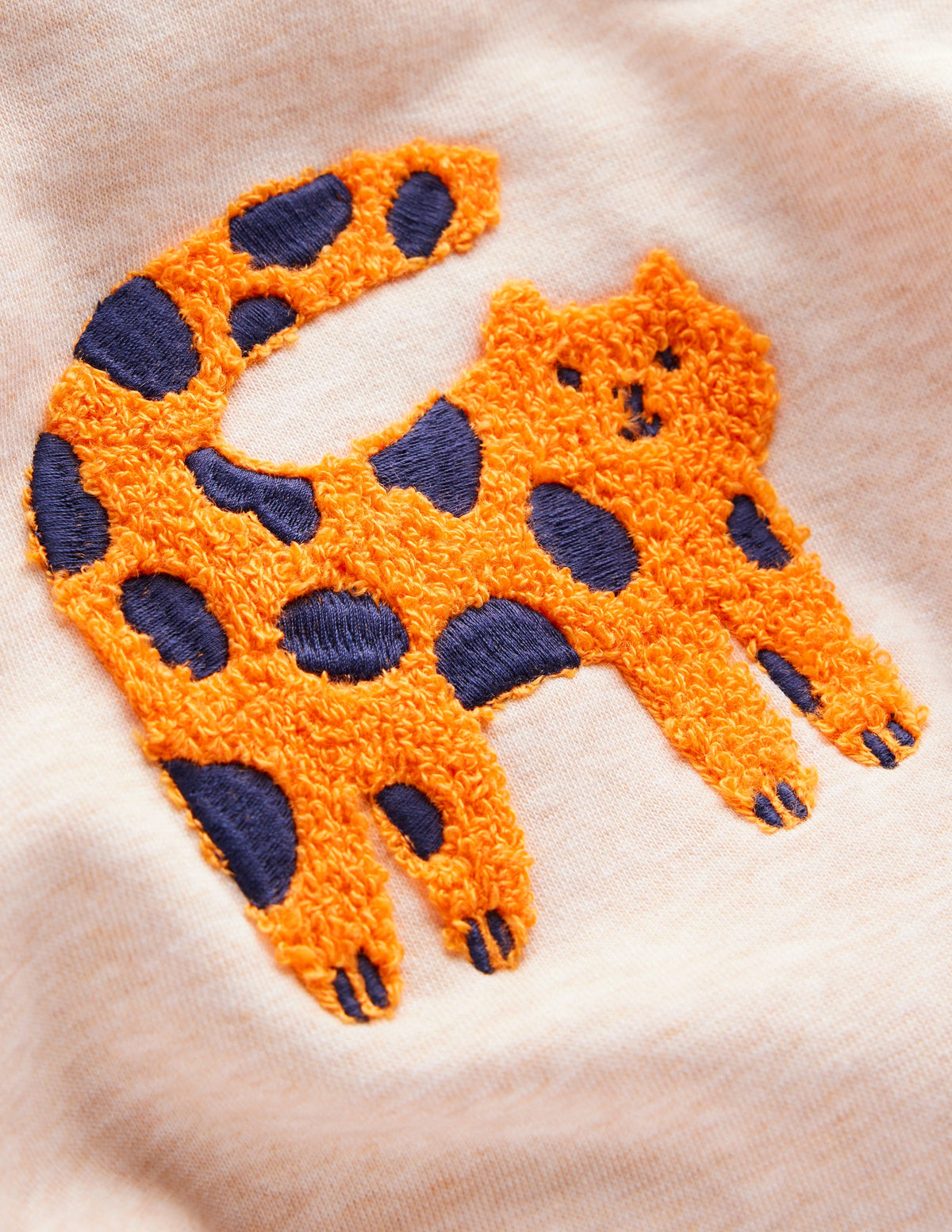 Bouclé-Sweatshirt mit Grafik-Hafer Meliert Katzen-3