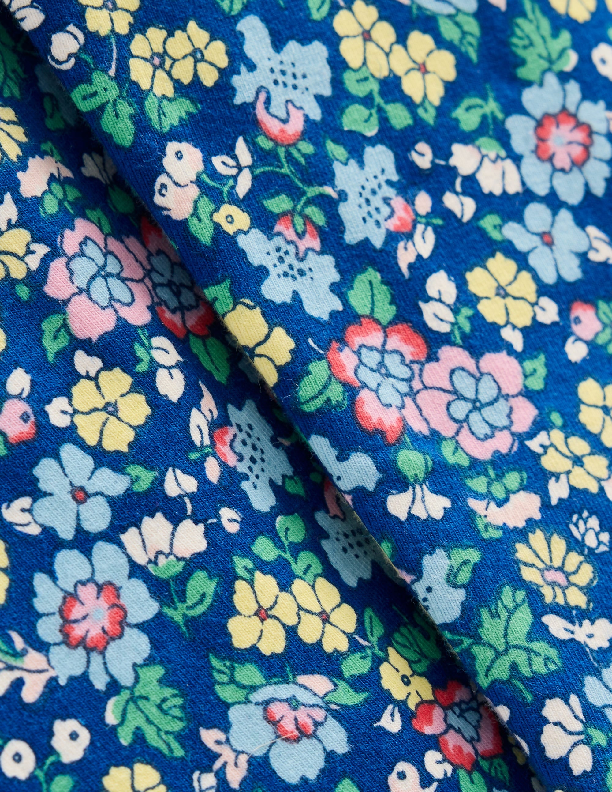 Lustige Leggings für jeden Tag-Saphirblau Nautisches Blumenmuster - Image 3