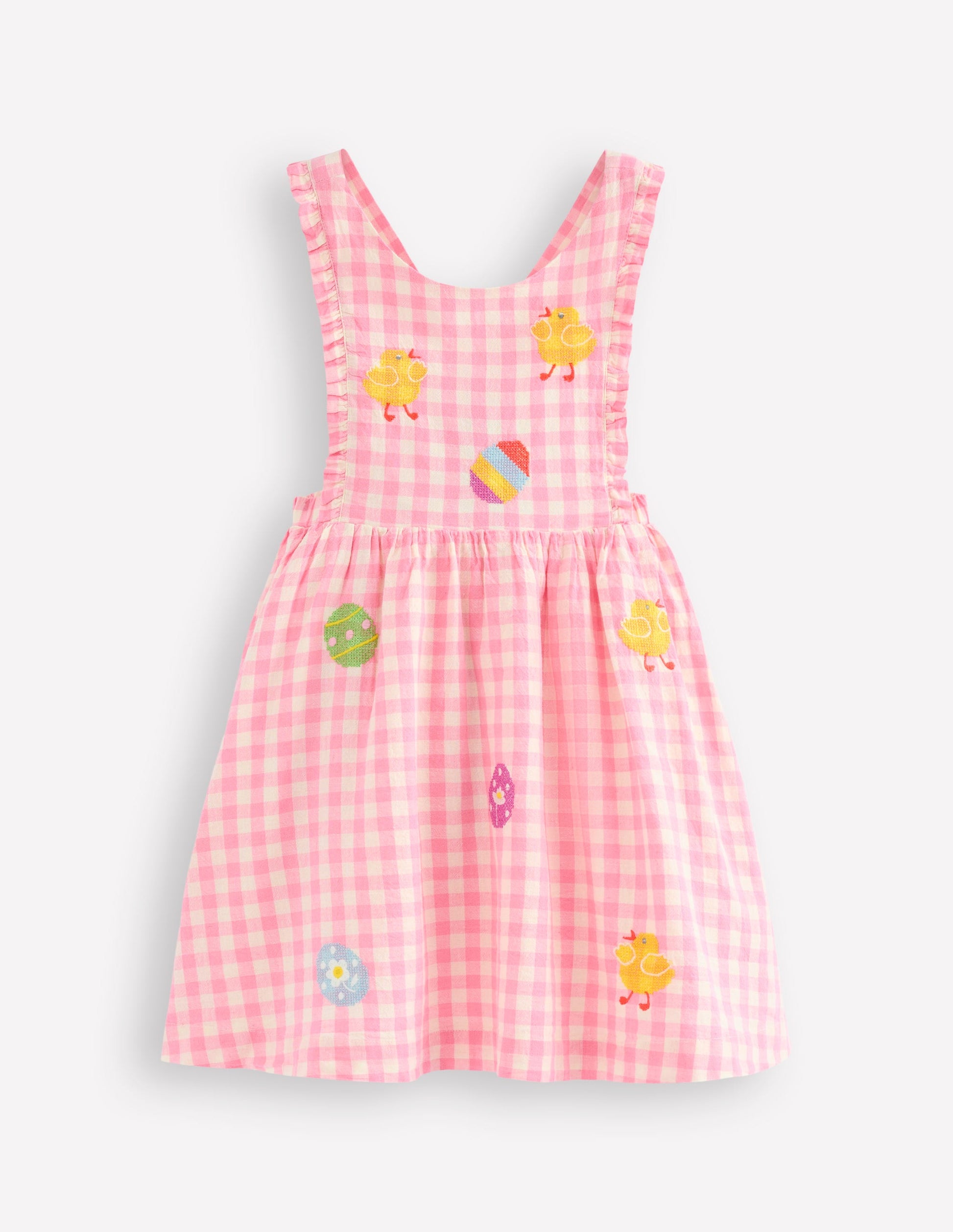 Schürzenkleid-Rosa Vichykaro Ostern-1