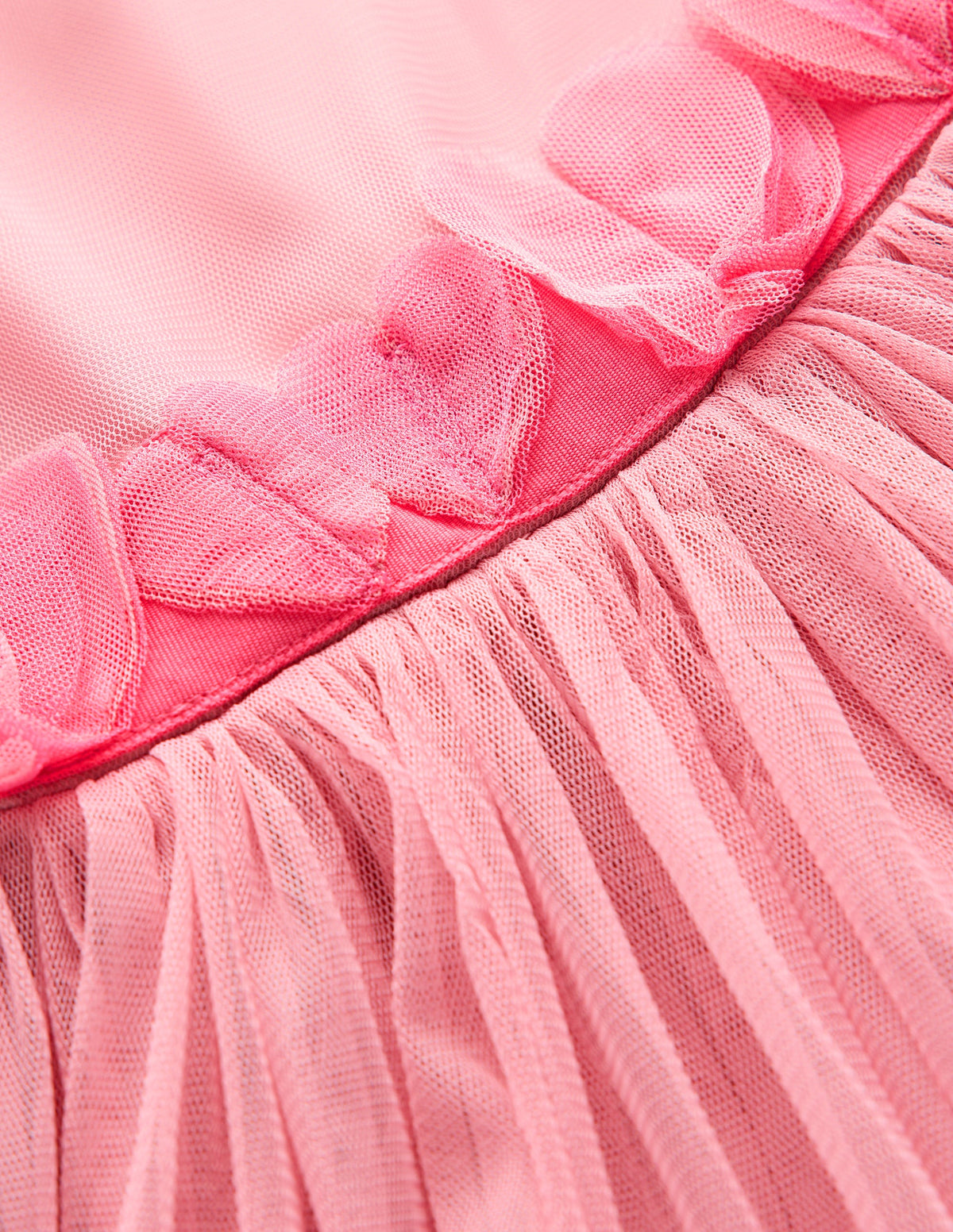 Tüllkleid mit Rüschensaum-Vintage-Rosa - Image 3