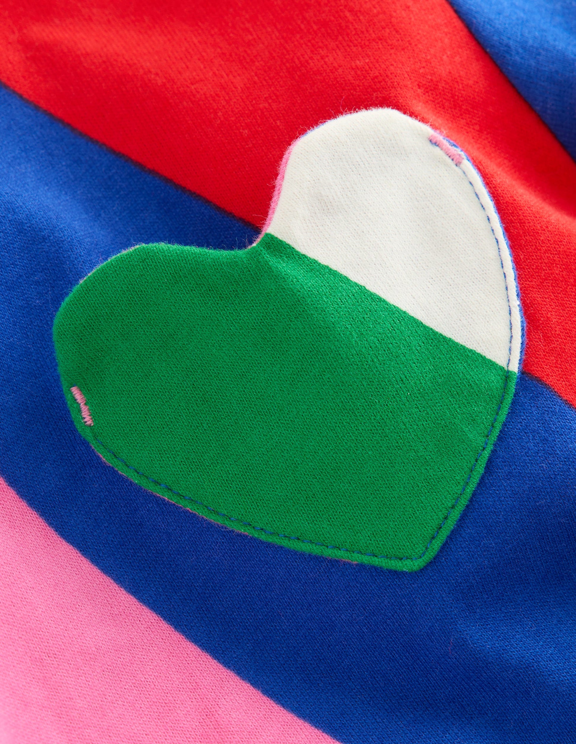 Lustiges Jerseykleid mit Herztasche-Regenbogen-3