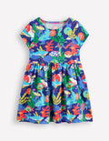 Lustiges Jerseykleid mit Herztasche-Bunt, Korallenriff