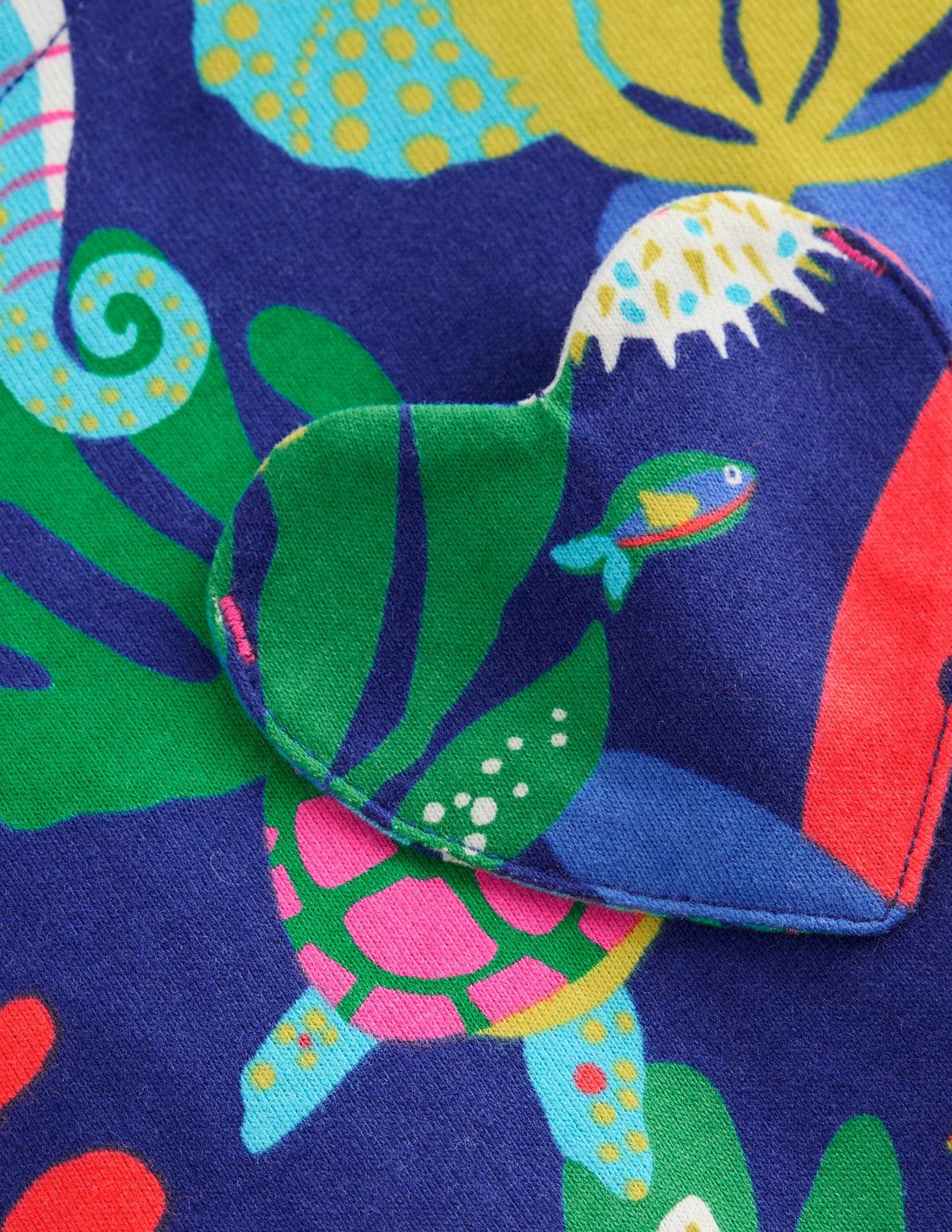Lustiges Jerseykleid mit Herztasche-Bunt, Korallenriff - Image 3