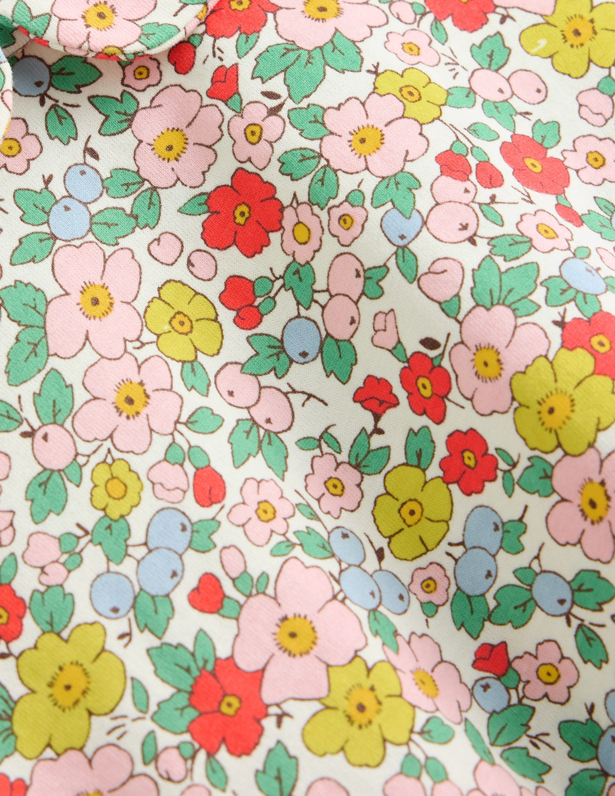 Jerseykleid mit Peter-Pan-Kragen-Vanille Apfelblüte Blumenmuster - Image 2