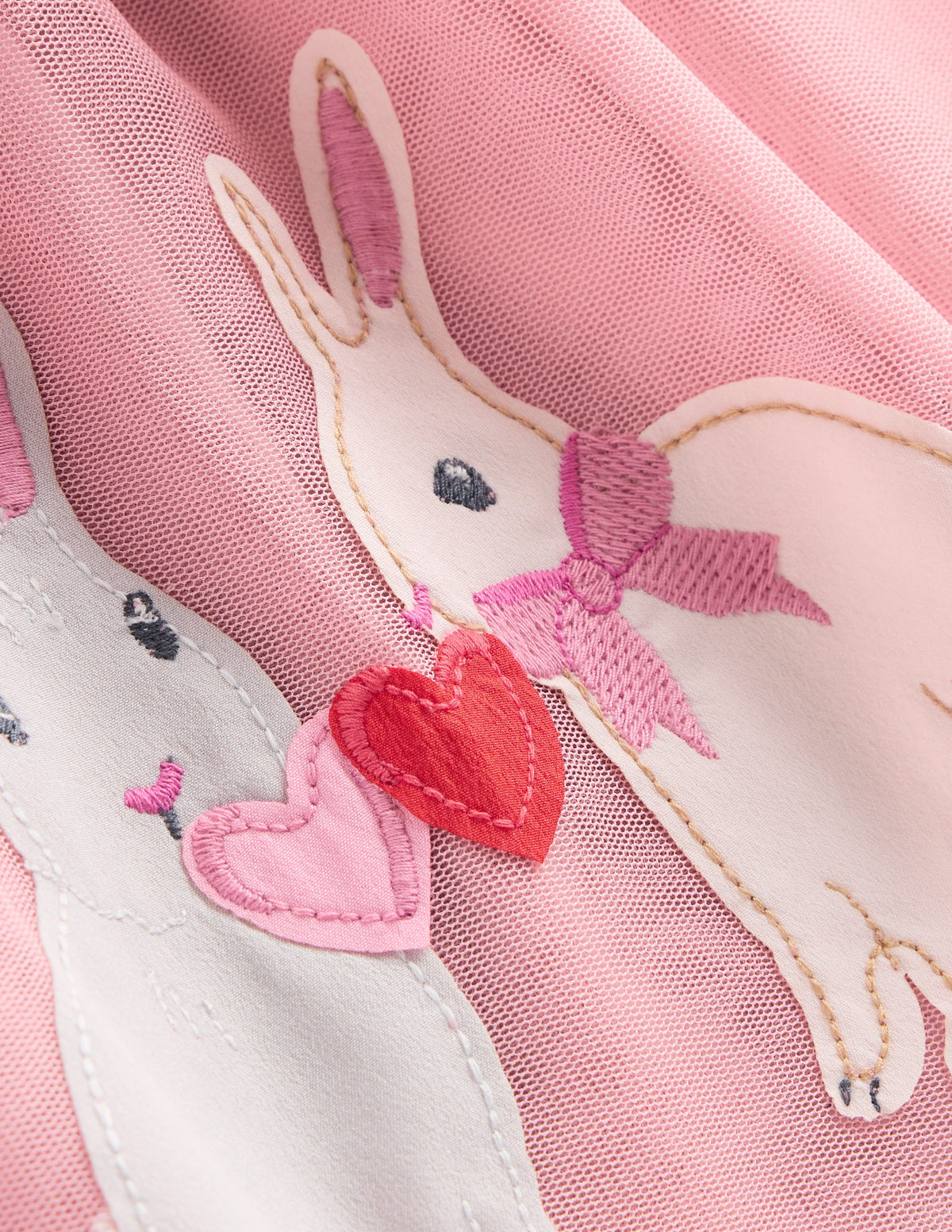 Ami Tüllkleid mit Applikationen-Kreiderosa Hasen - Image 3