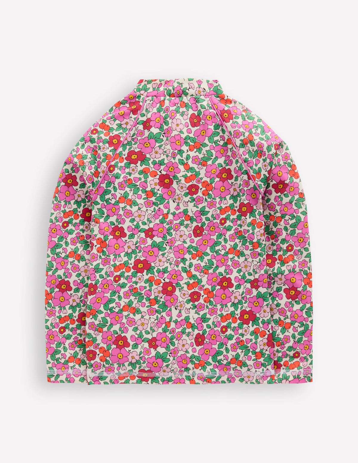 Gemustertes Badeshirt mit UV-Schutz-Rosa Apfelblüte Blumenmuster - Image 2