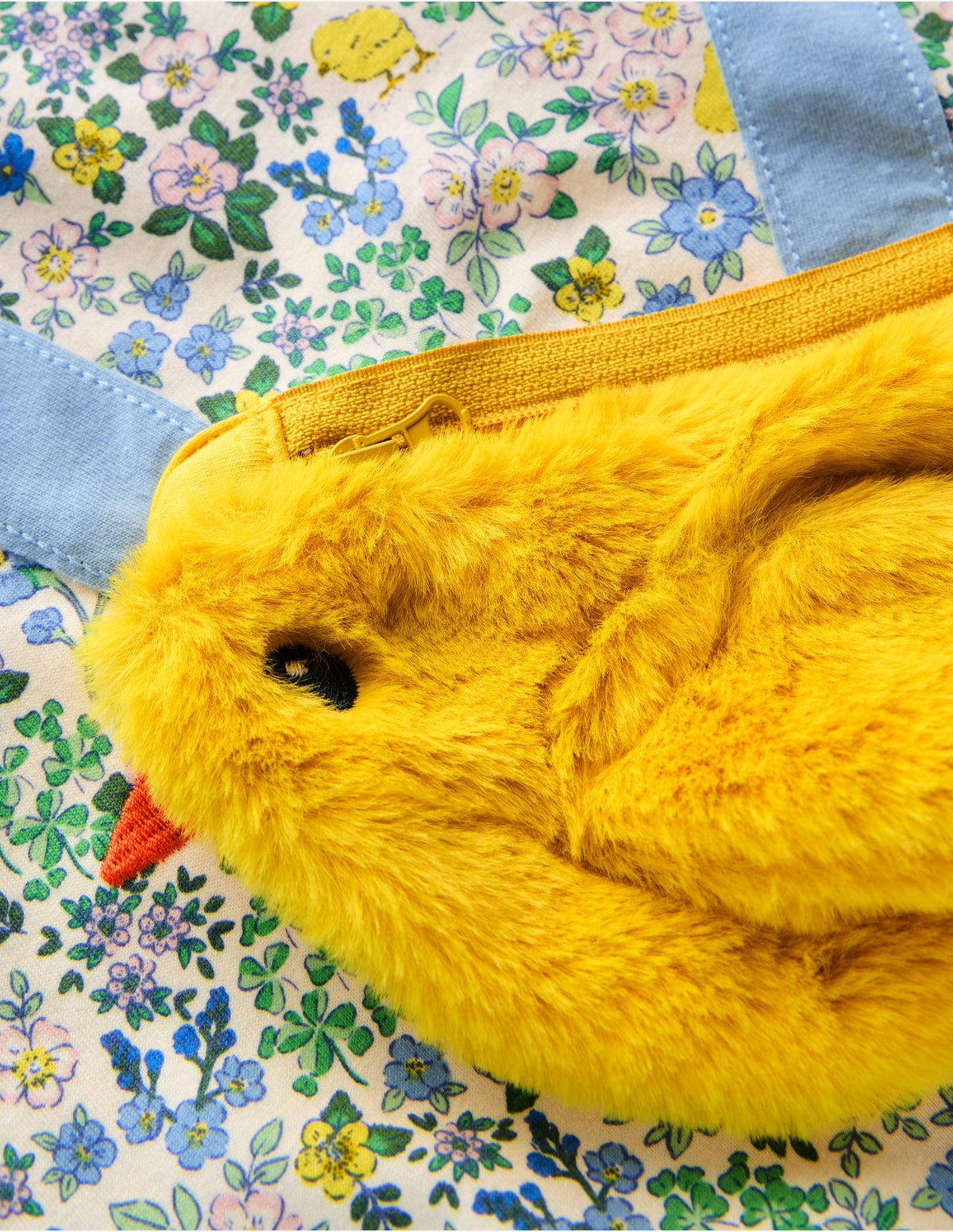 Langärmelige Tunika mit Taschendesign-Vanilleweiß Blumenmuster Küken - Image 3