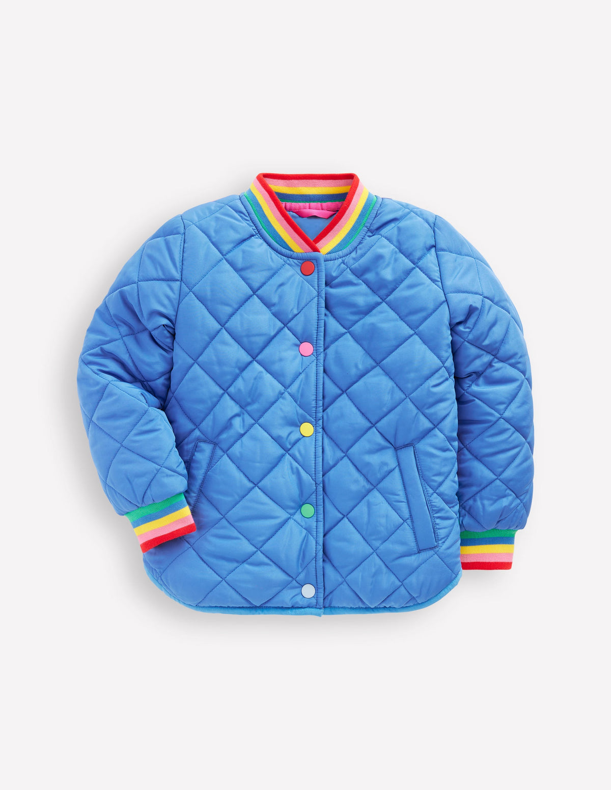Fun Borg Lined Bomber-Peacock Plume Blue Heartburst - Image 1