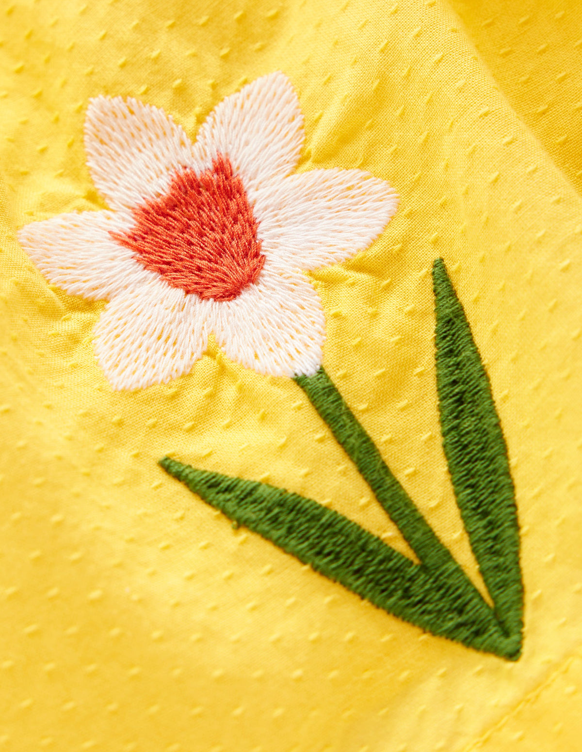 Appliqué Skirt-Tropical Yellow Flowers - Image 3
