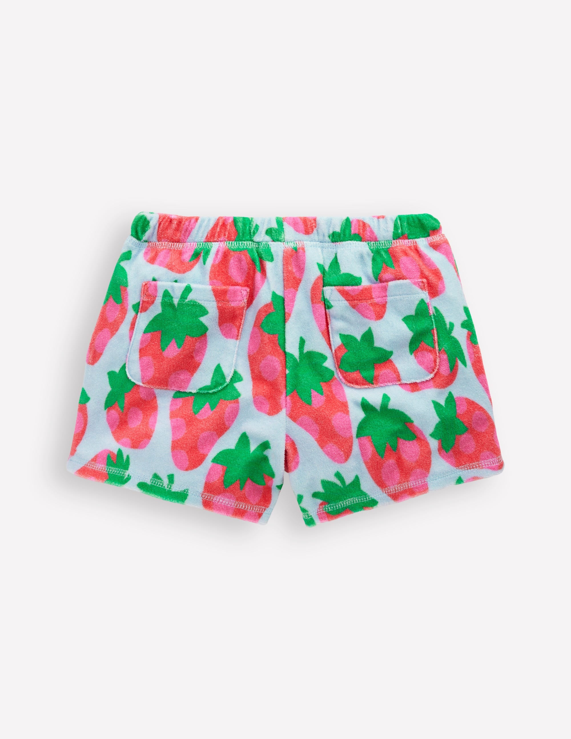 Gemusterte Frottee-Shorts-Nebligblau Punkte Erdbeere - Image 2
