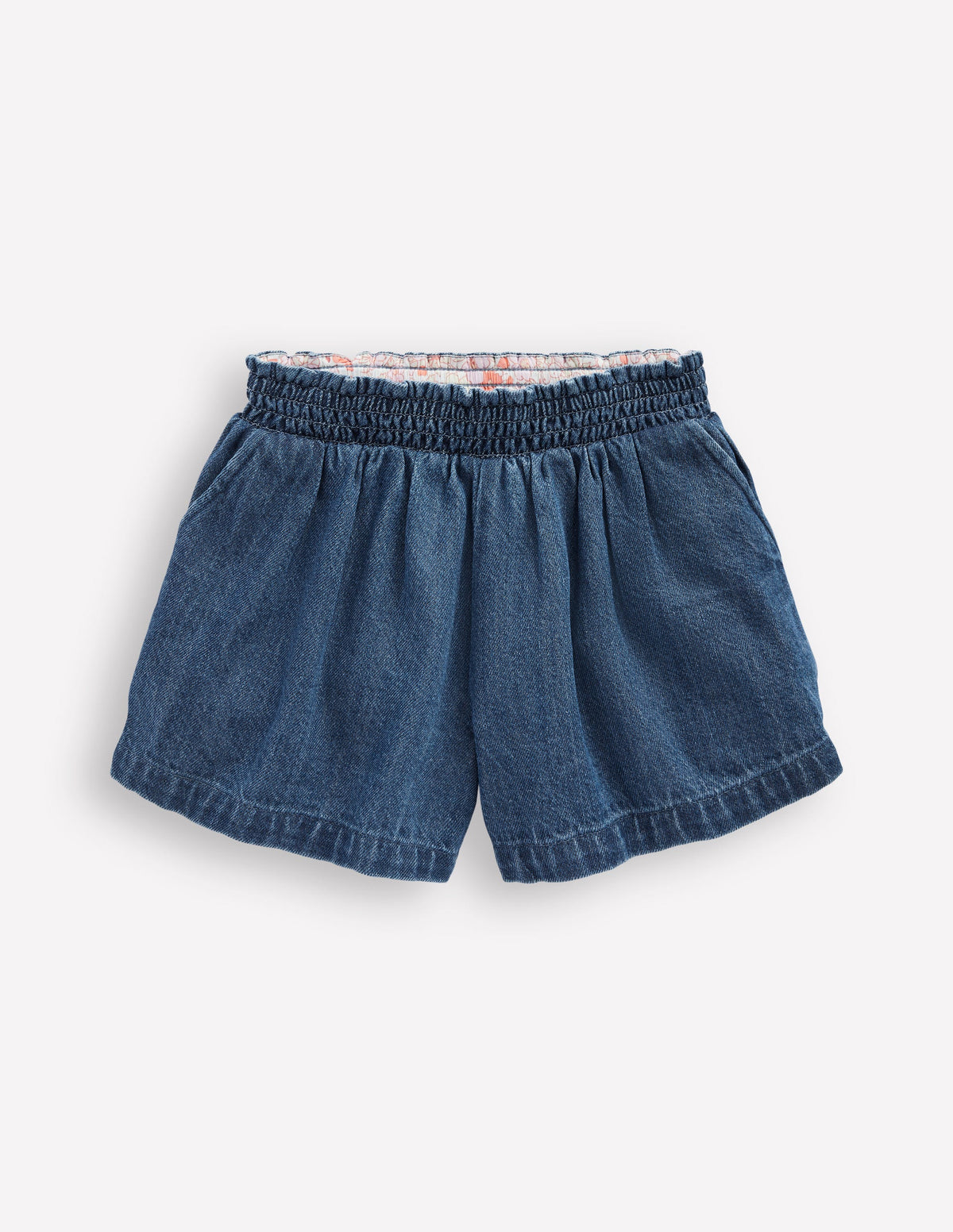 Pull-On Shorts-Mid Vintage Blue-1