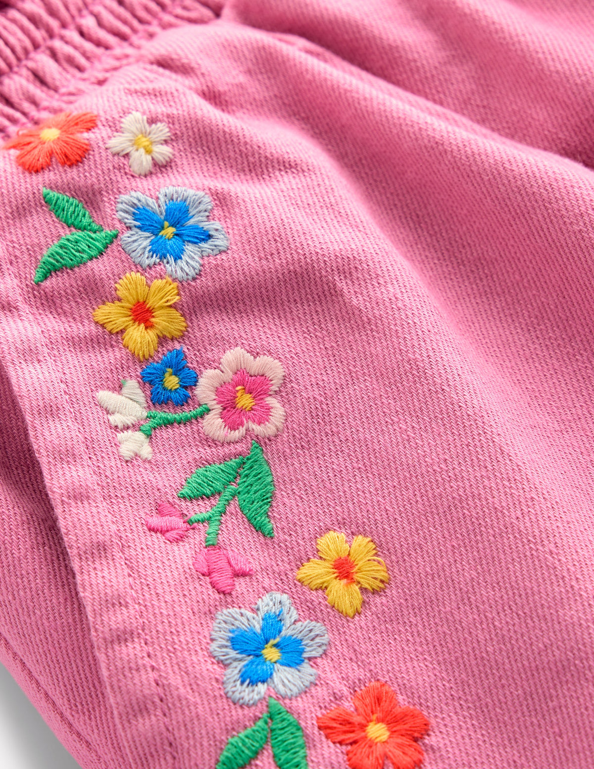 Shorts zum Hineinschlüpfen-Rosa Stickerei-3