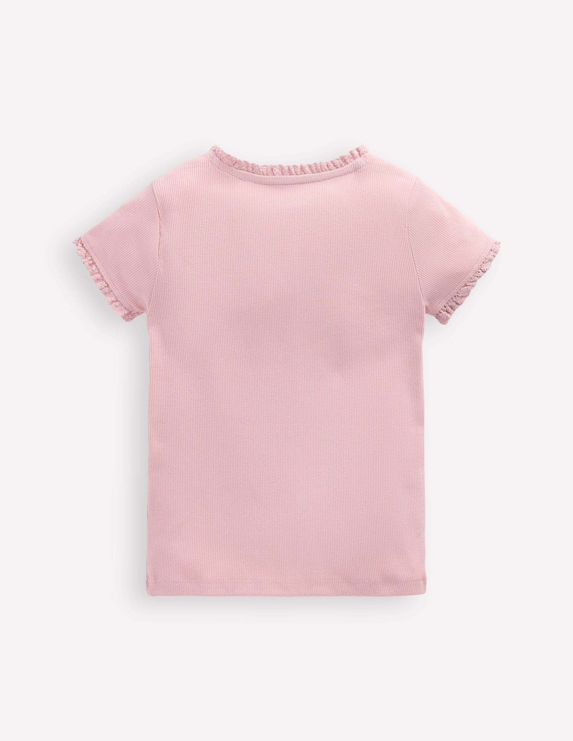Geripptes Kurzarm-T-Shirt-Artic Marl-2