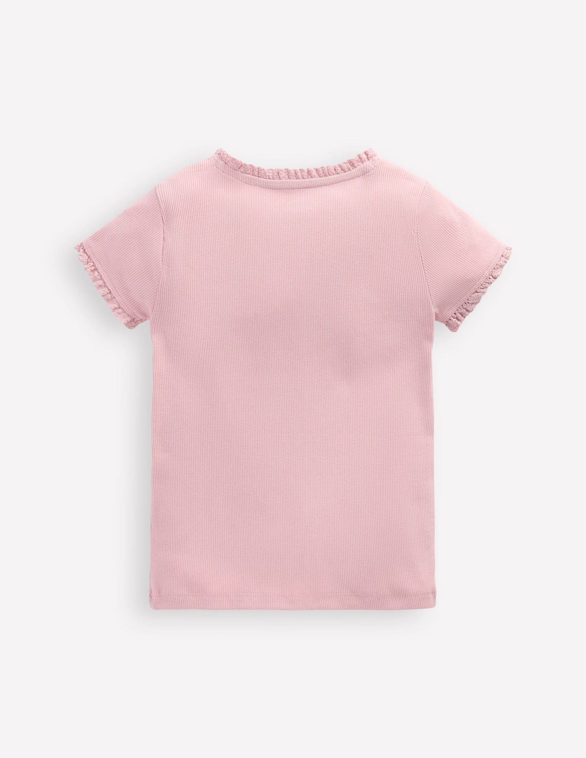 Geripptes Kurzarm-T-Shirt-Artic Marl - Image 2