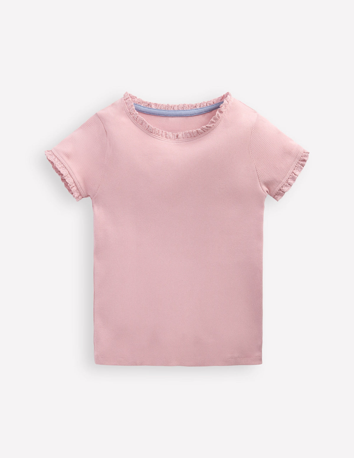 Geripptes Kurzarm-T-Shirt-Artic Marl - Image 1