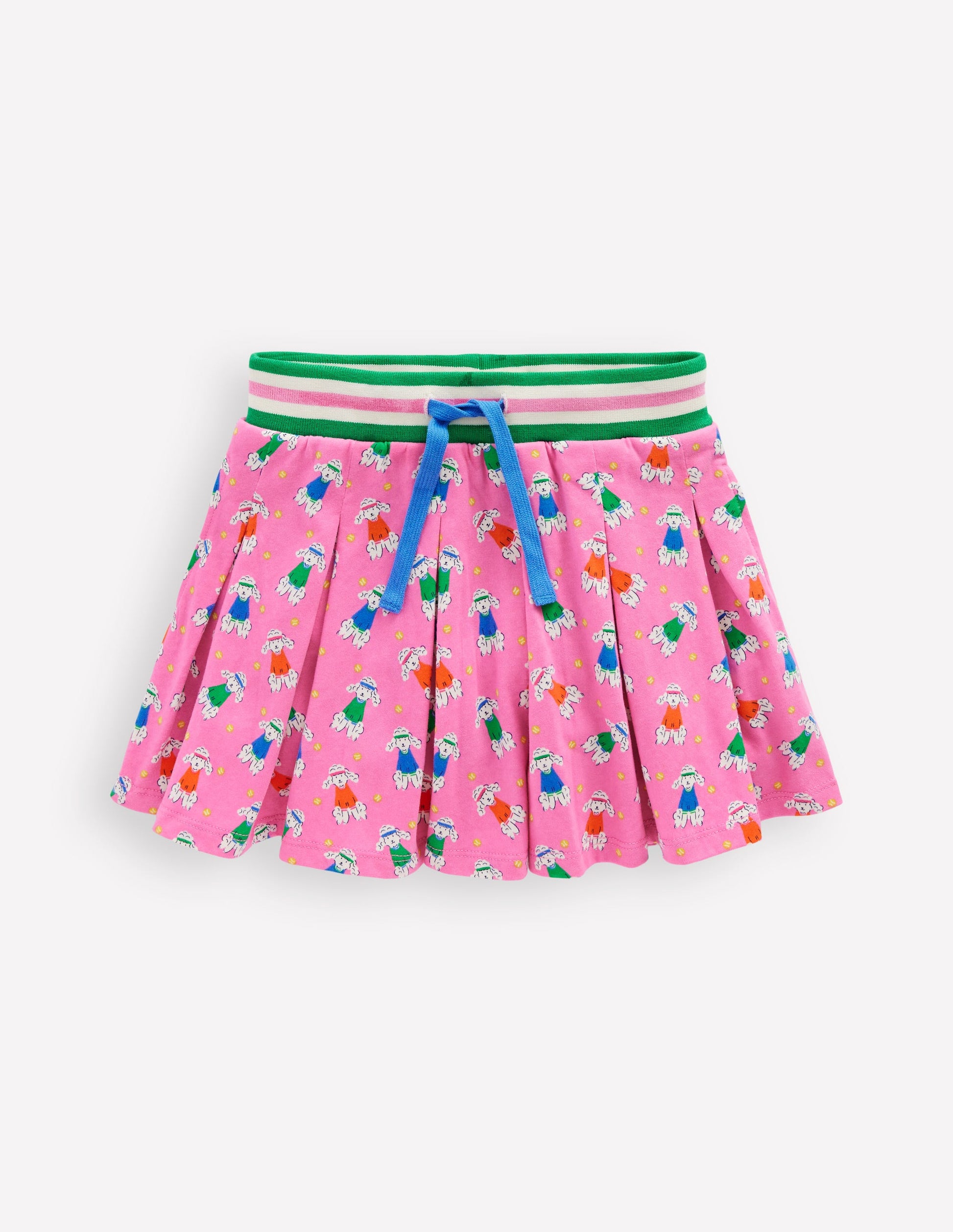 Pleated Jersey Skort-Cosmos Pink Sporty Poodle-1