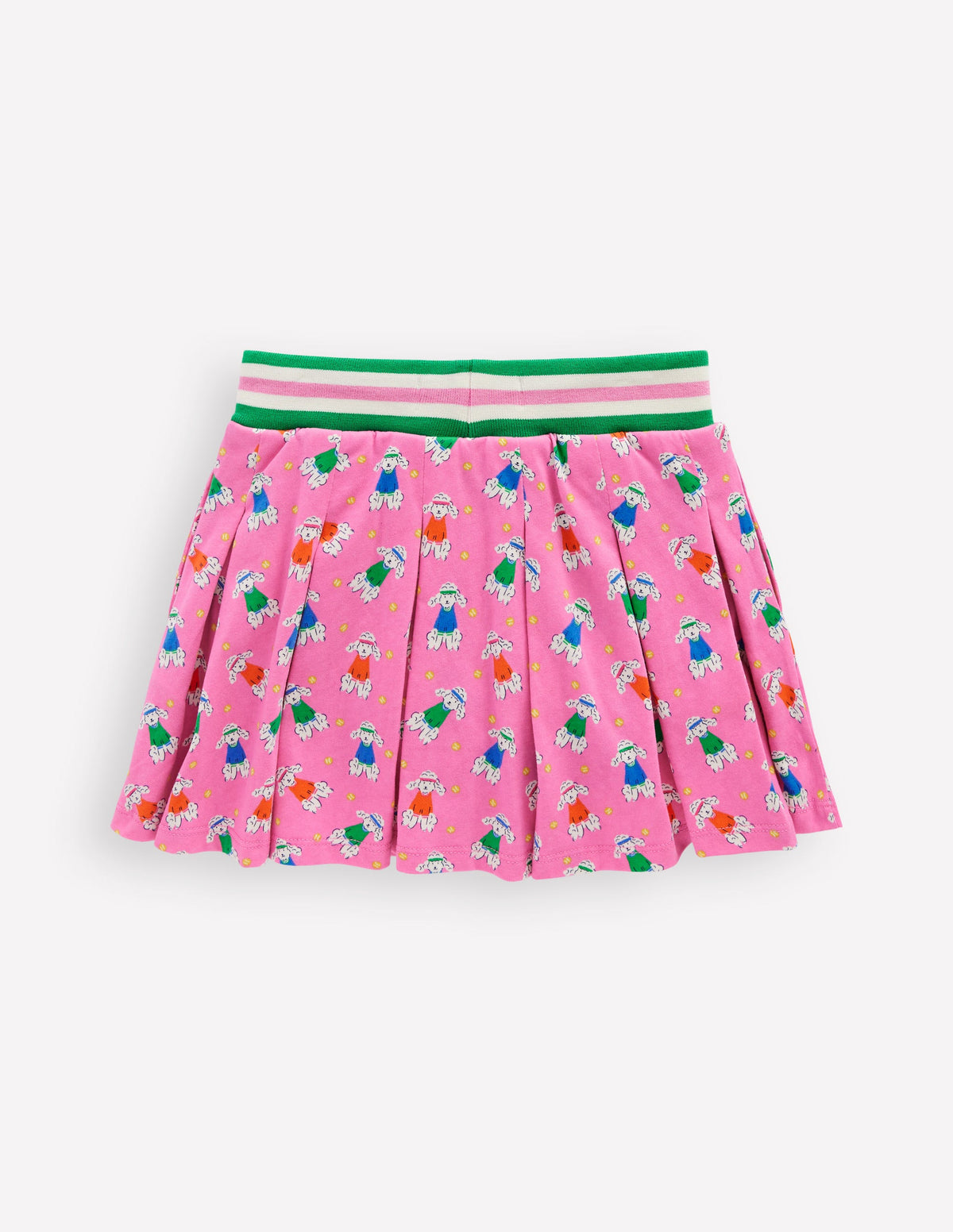 Pleated Jersey Skort-Cosmos Pink Sporty Poodle-2