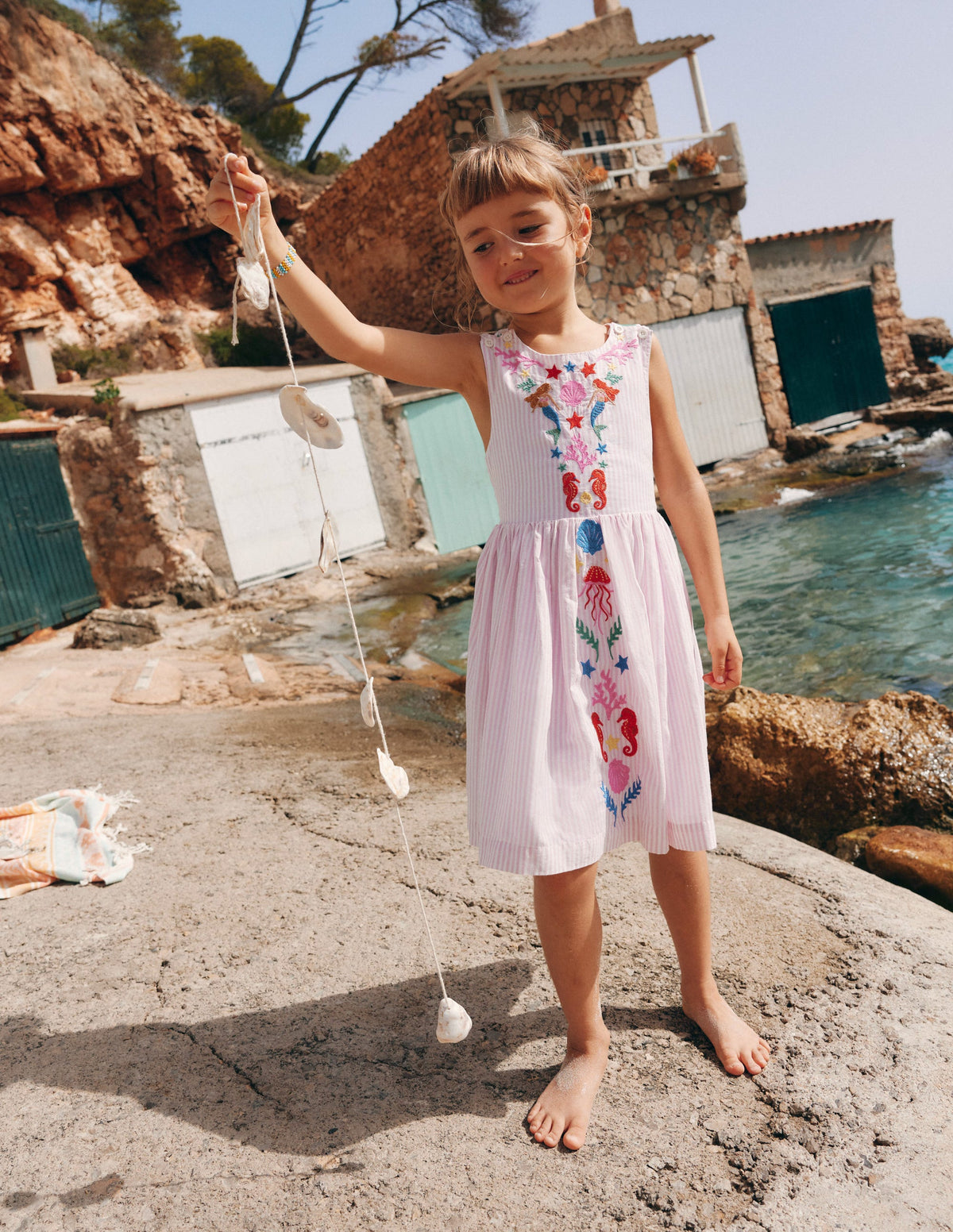 Robe Harper croisée dans le dos-Sirène rose-5