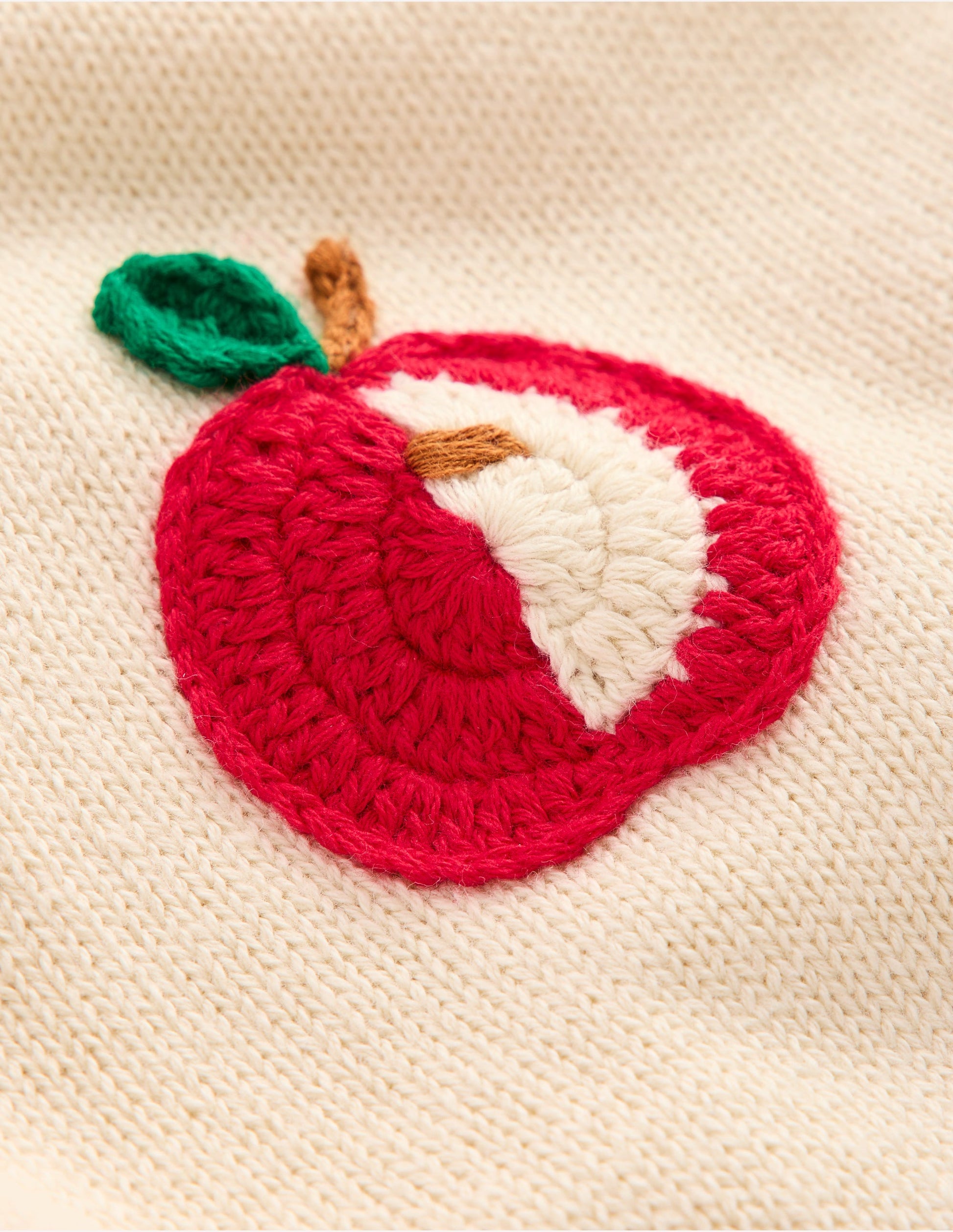 Pull fun Karina en maille crochet-Pommes ivoire-3