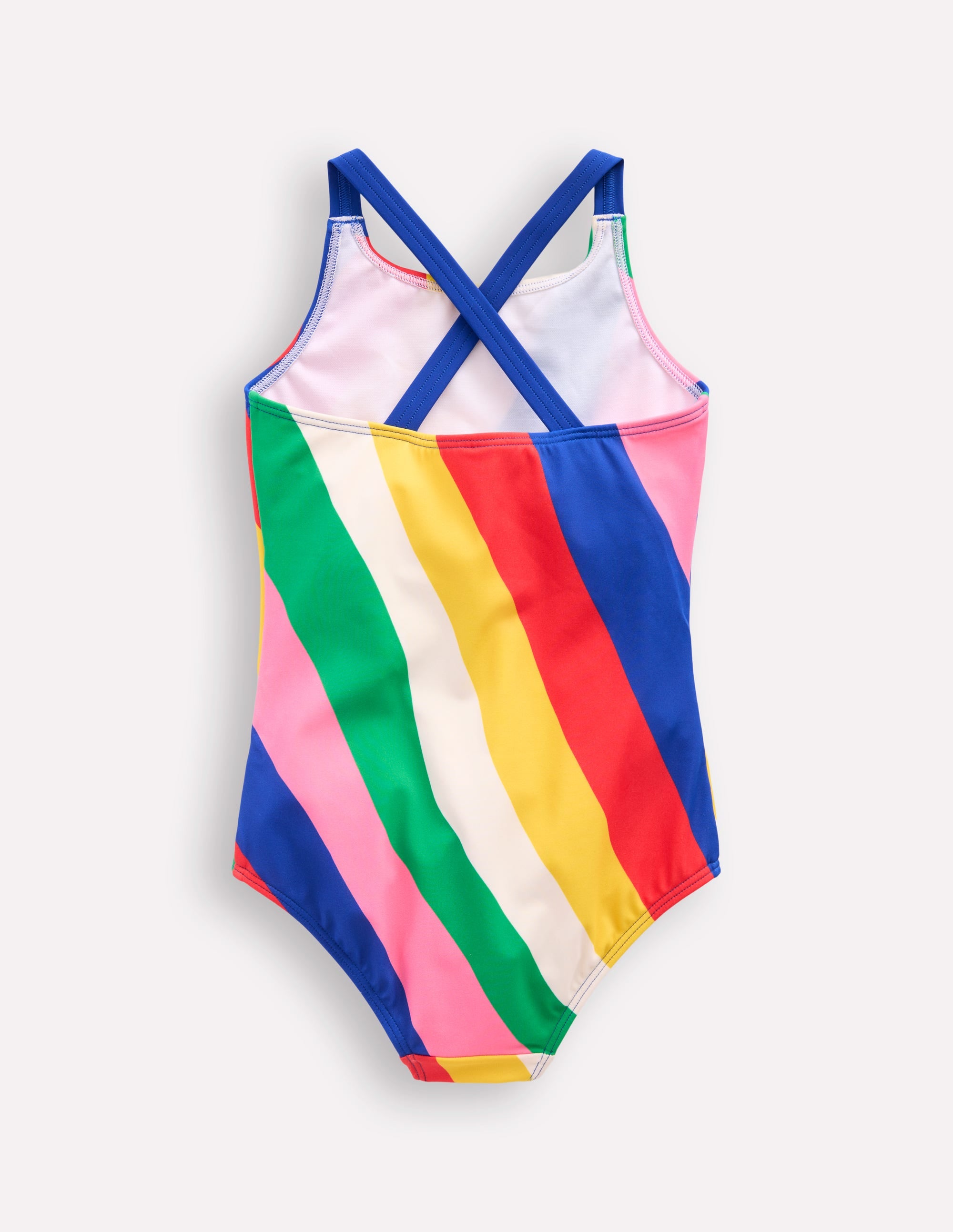 Maillot de bain imprimé croisé dans le dos-Tourbillon arc-en-ciel multi - Image 2