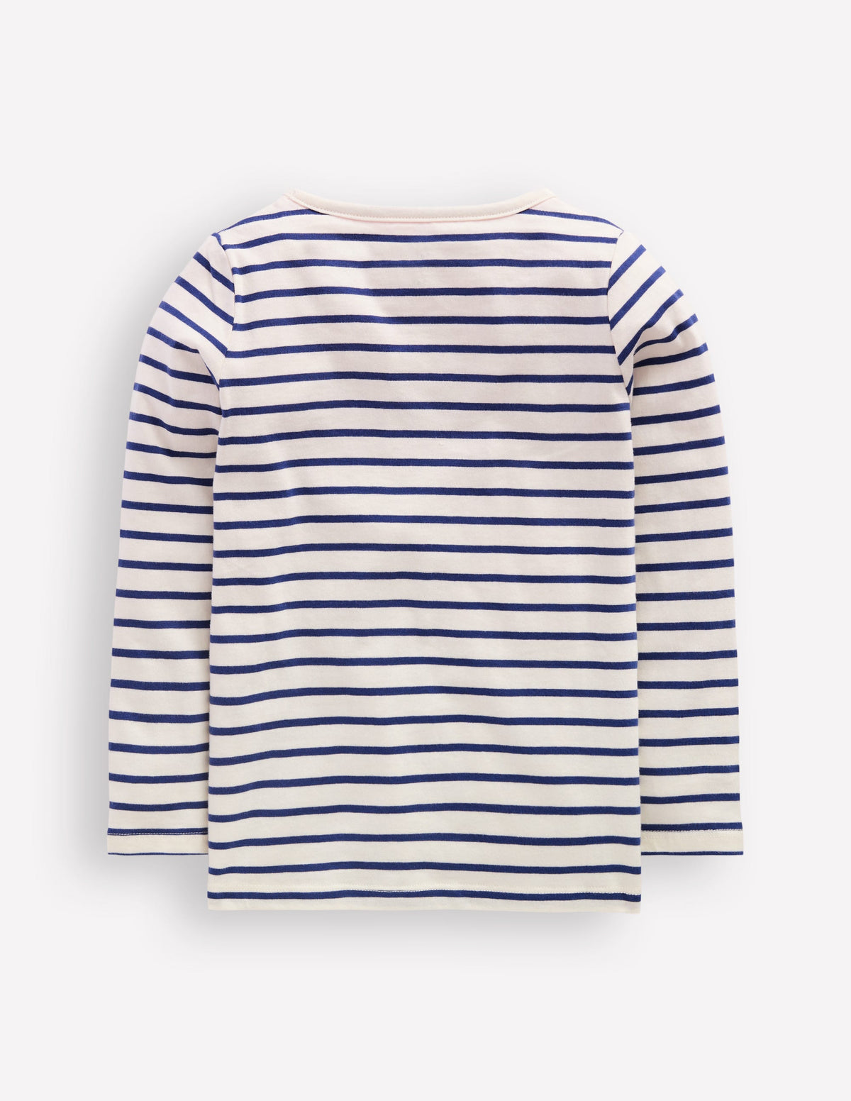 T-shirt manches longues en bouclé-Nœuds bleu tribord/ivoire - Image 2
