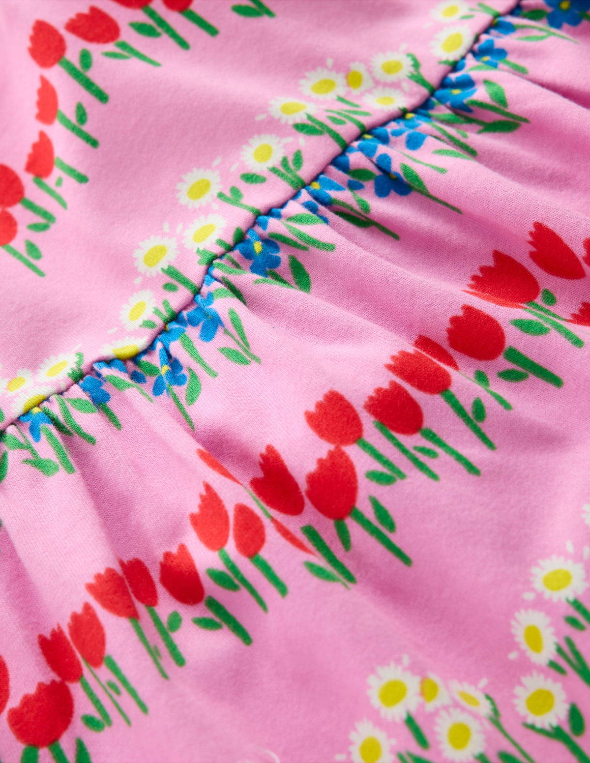 Ariel Twirly Jersey Dress-Cosmos Pink Floral Stripe-3