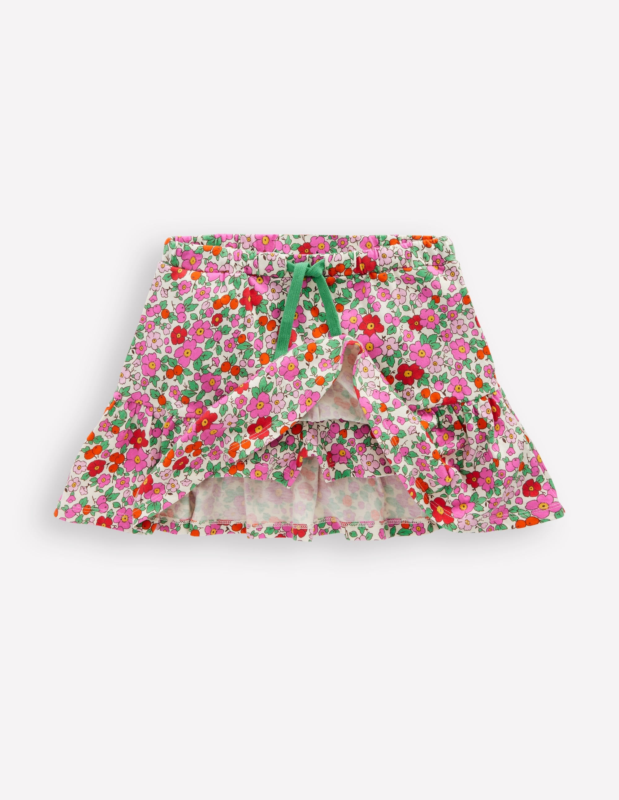 Gestufter Jersey-Skort-Rosa Apfelblüte Blumenmuster - Image 4