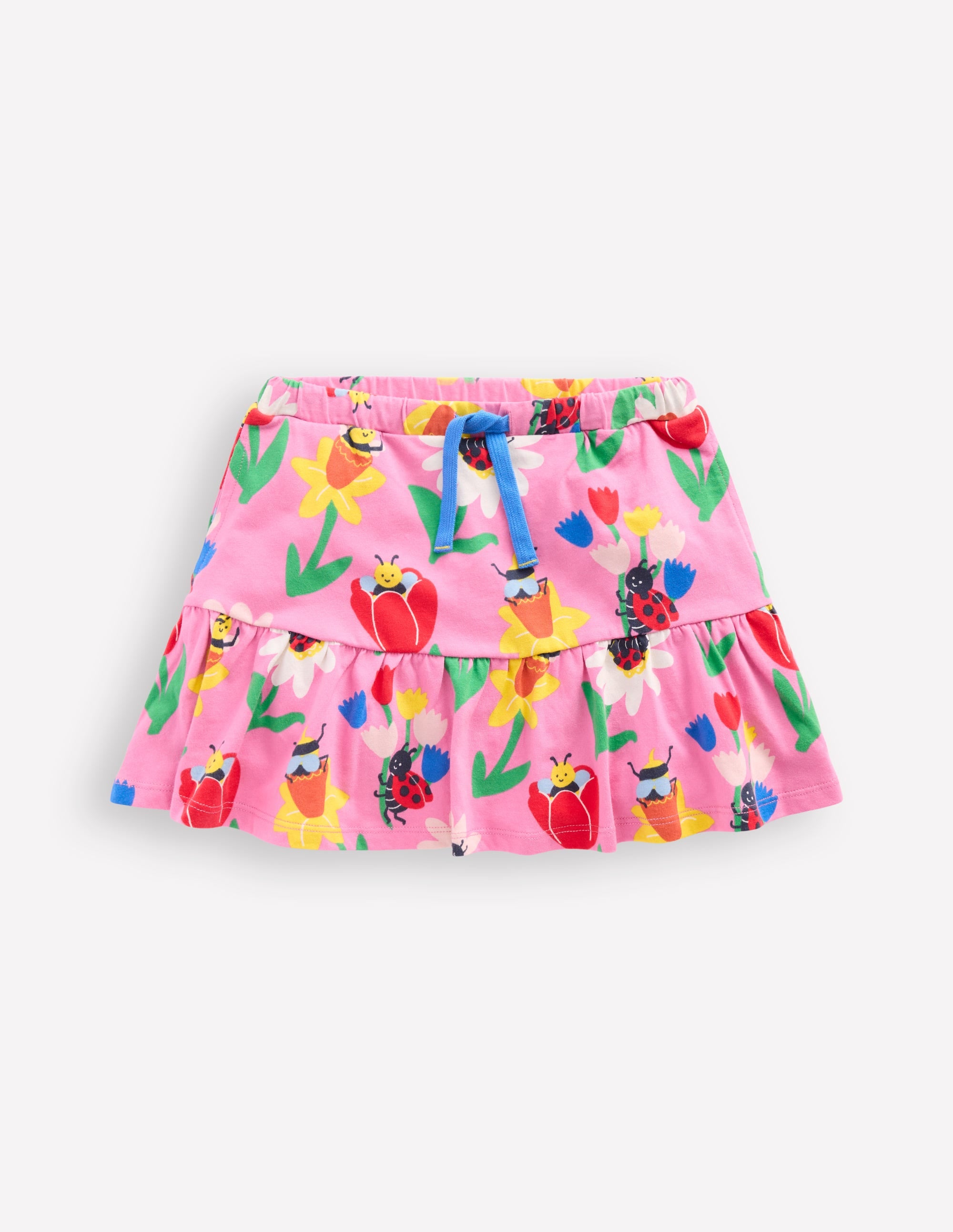Gestufter Jersey-Skort-Fliederzucker Frühlingsgarten - Image 1