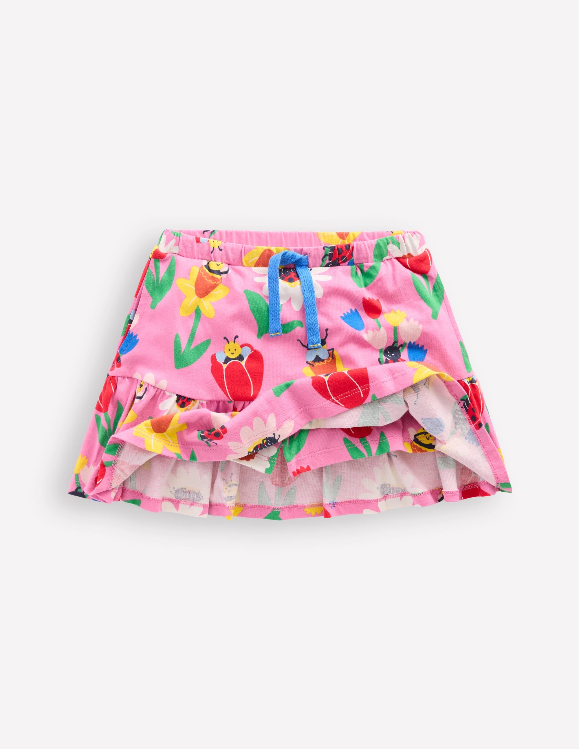 Gestufter Jersey-Skort-Fliederzucker Frühlingsgarten - Image 4