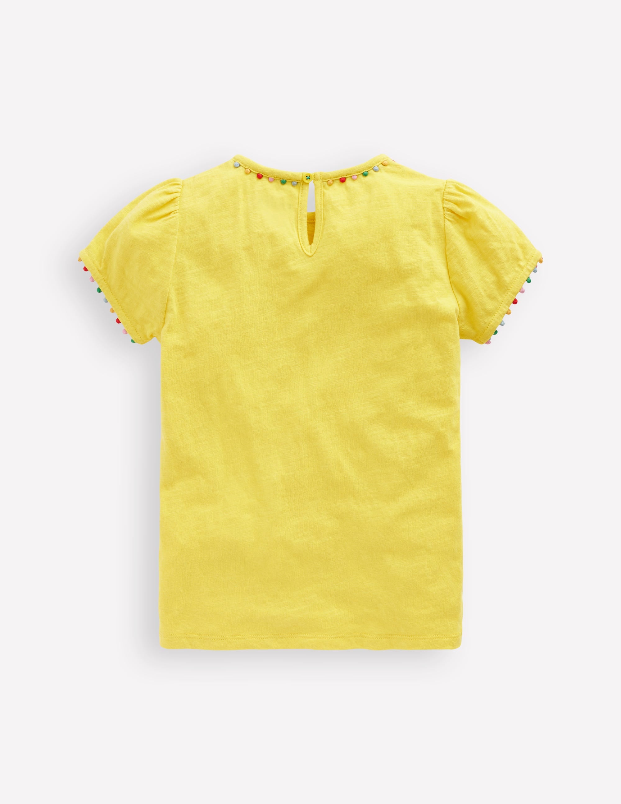 Ali T-Shirt mit Puffärmeln und Bommelbesatz-Ananas - Image 2